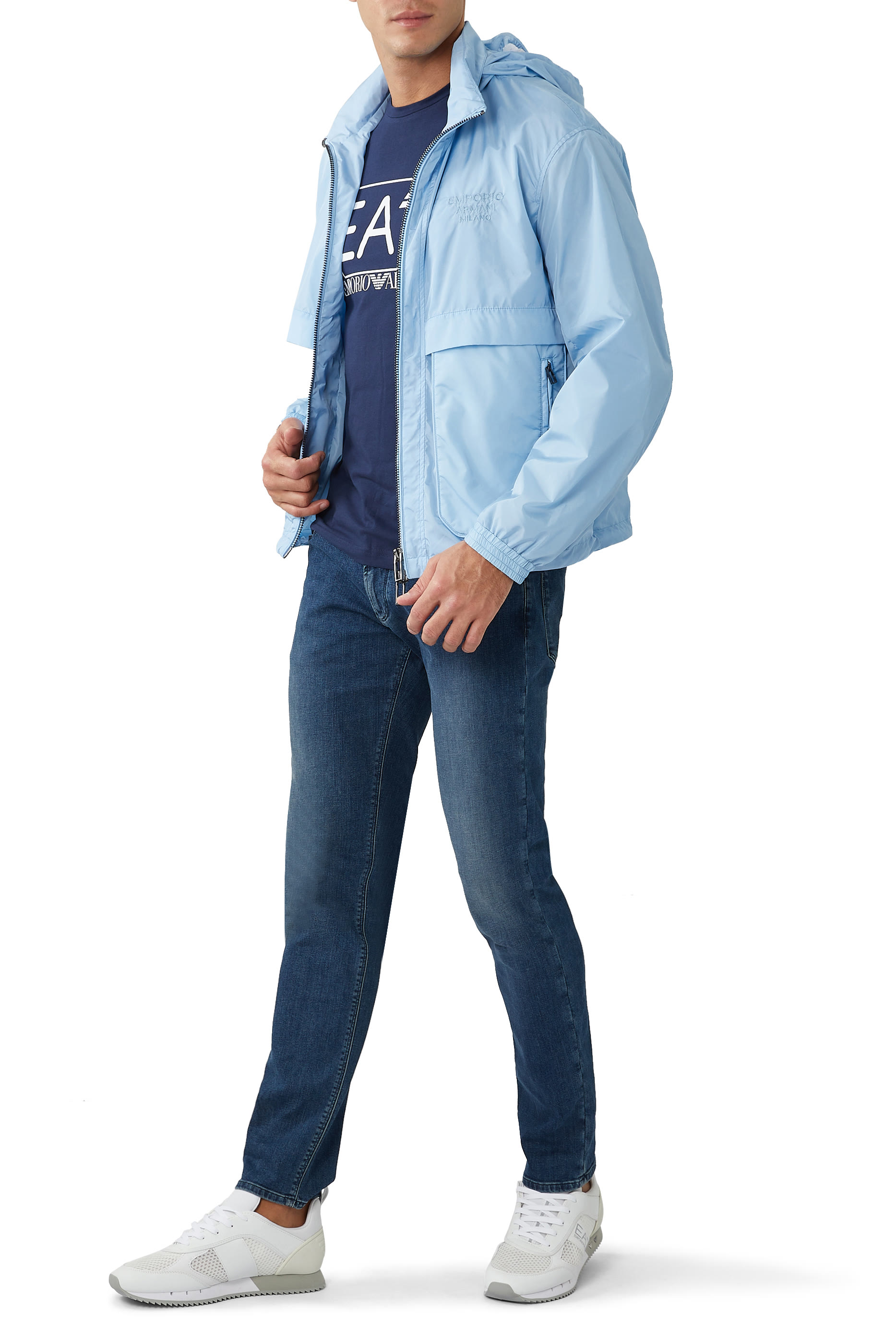 بنطال جينز بقصة ضيقة قطن دنيم