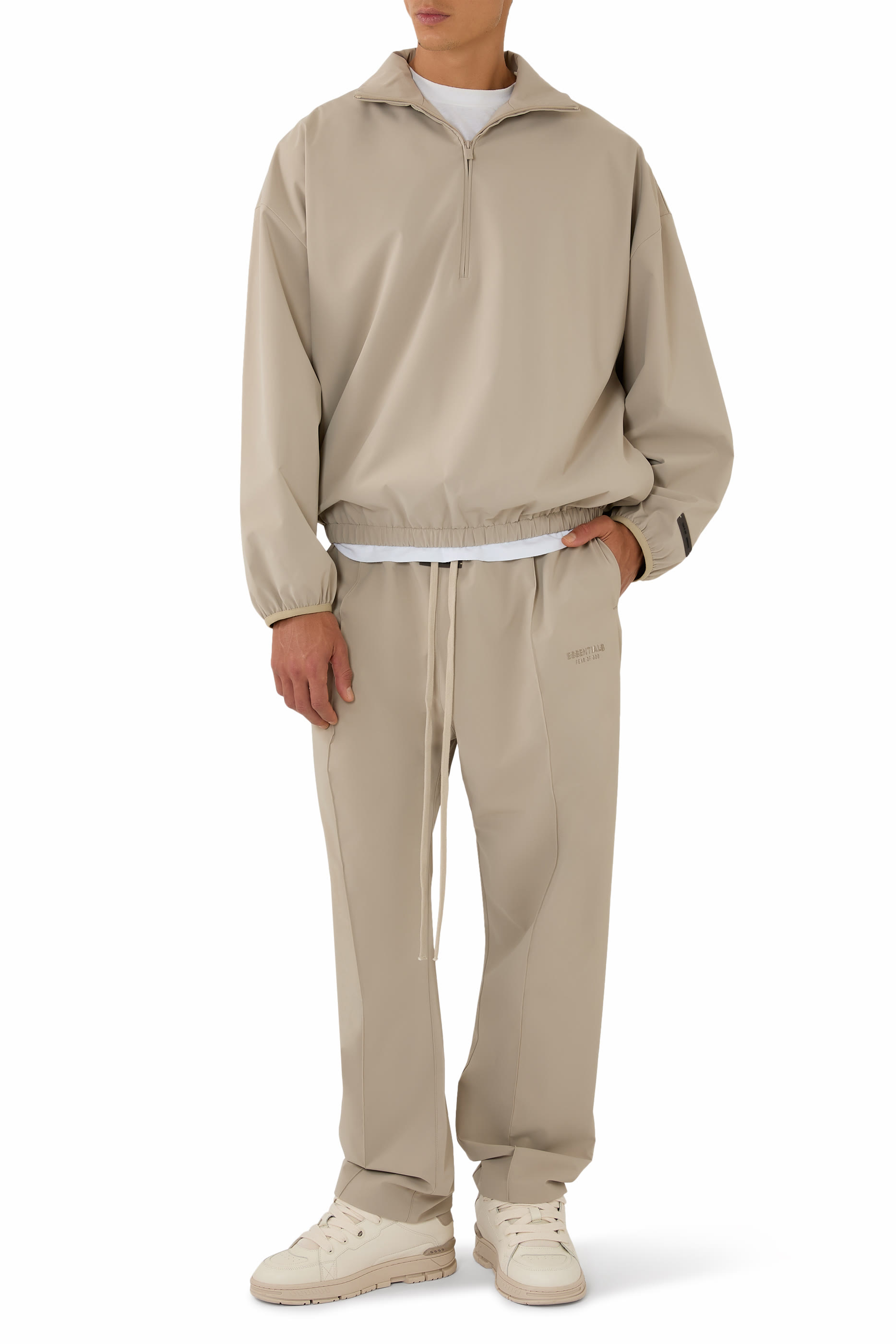 سترة إسنشال بنصف سحاب نايلون مطاطي