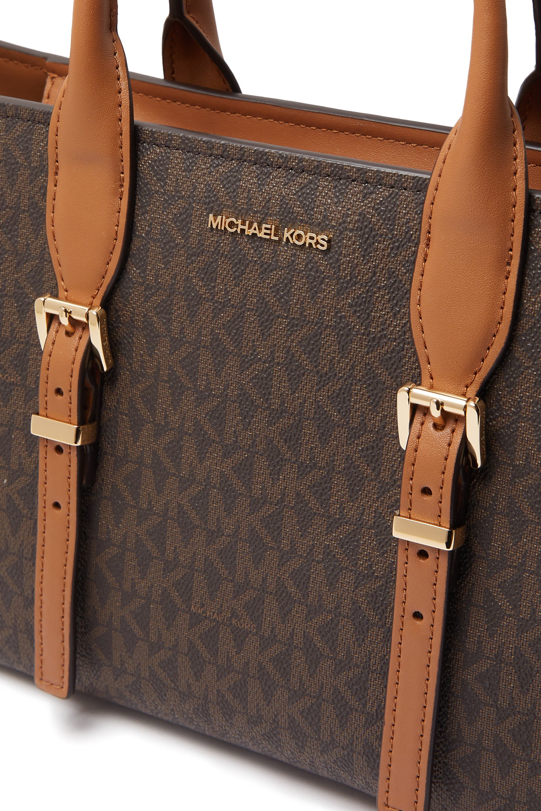 حقيبة يد موري صغيرة قماش قنب بطلاء شعار الماركة