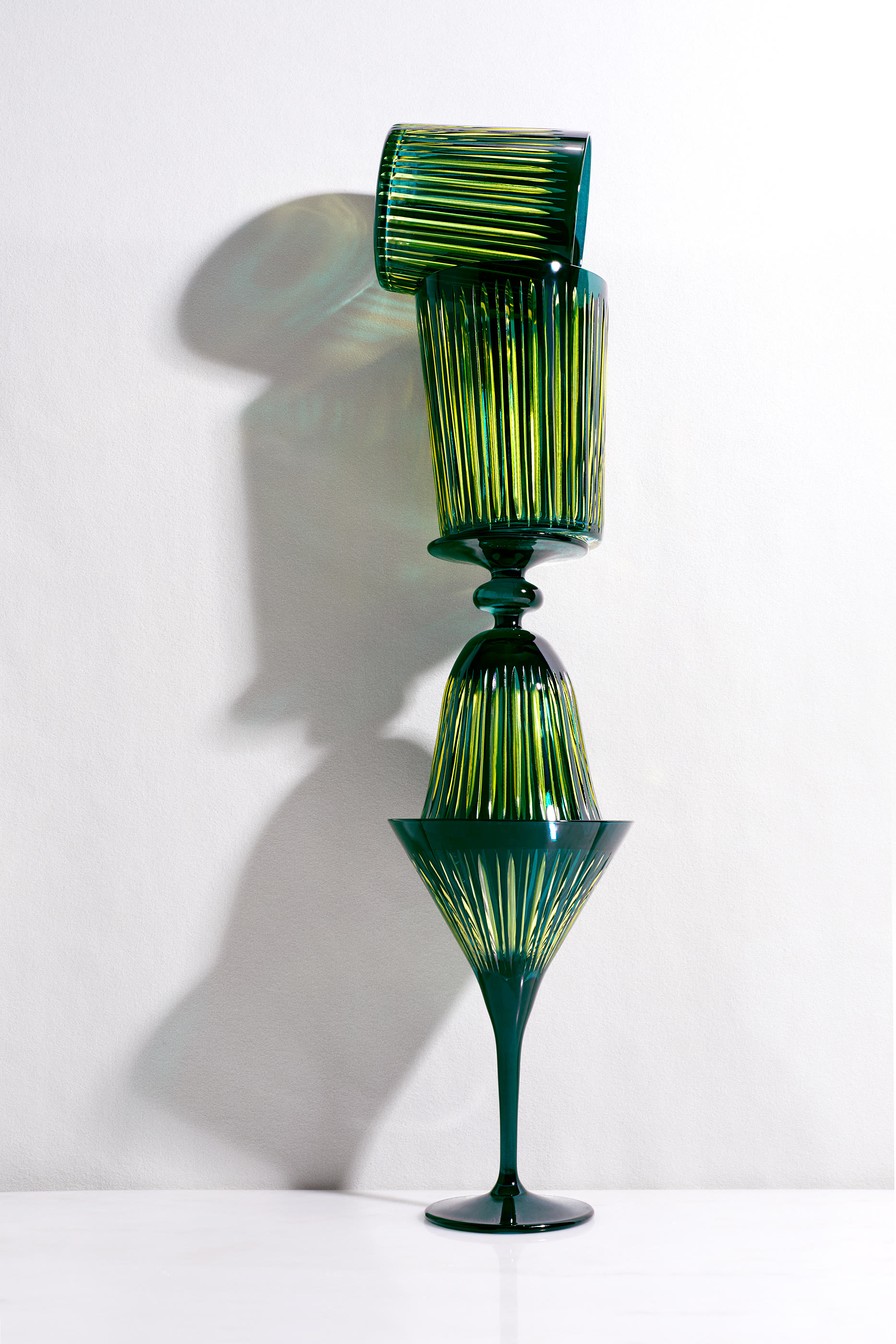 طقم كؤوس مشروبات فاخرة بريزم ، 4 قطع