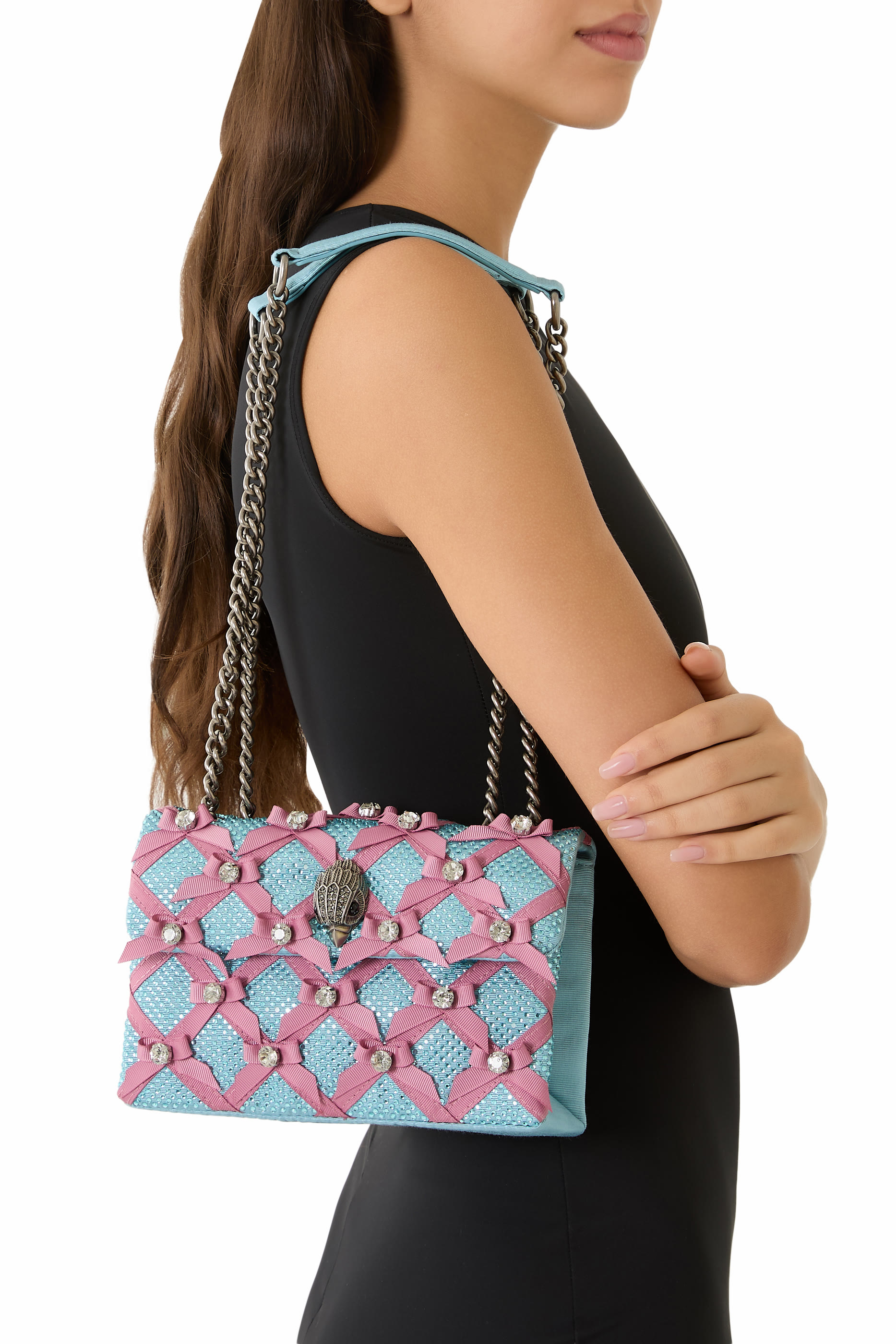 حقيبة كنسنغتون متوسطة بفيونكة