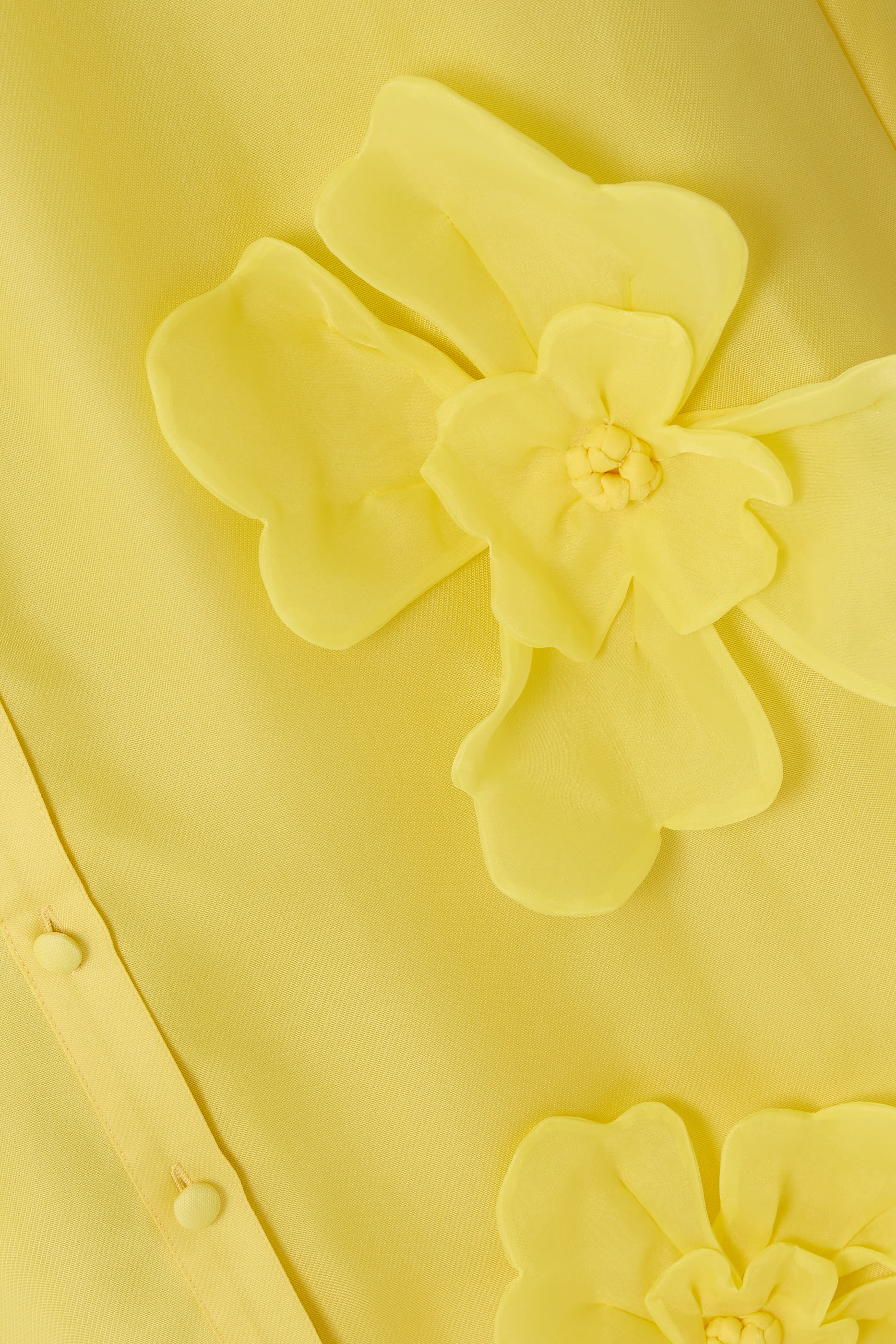 فستان جانيت طويل بزهور بارزة الملمس حرير