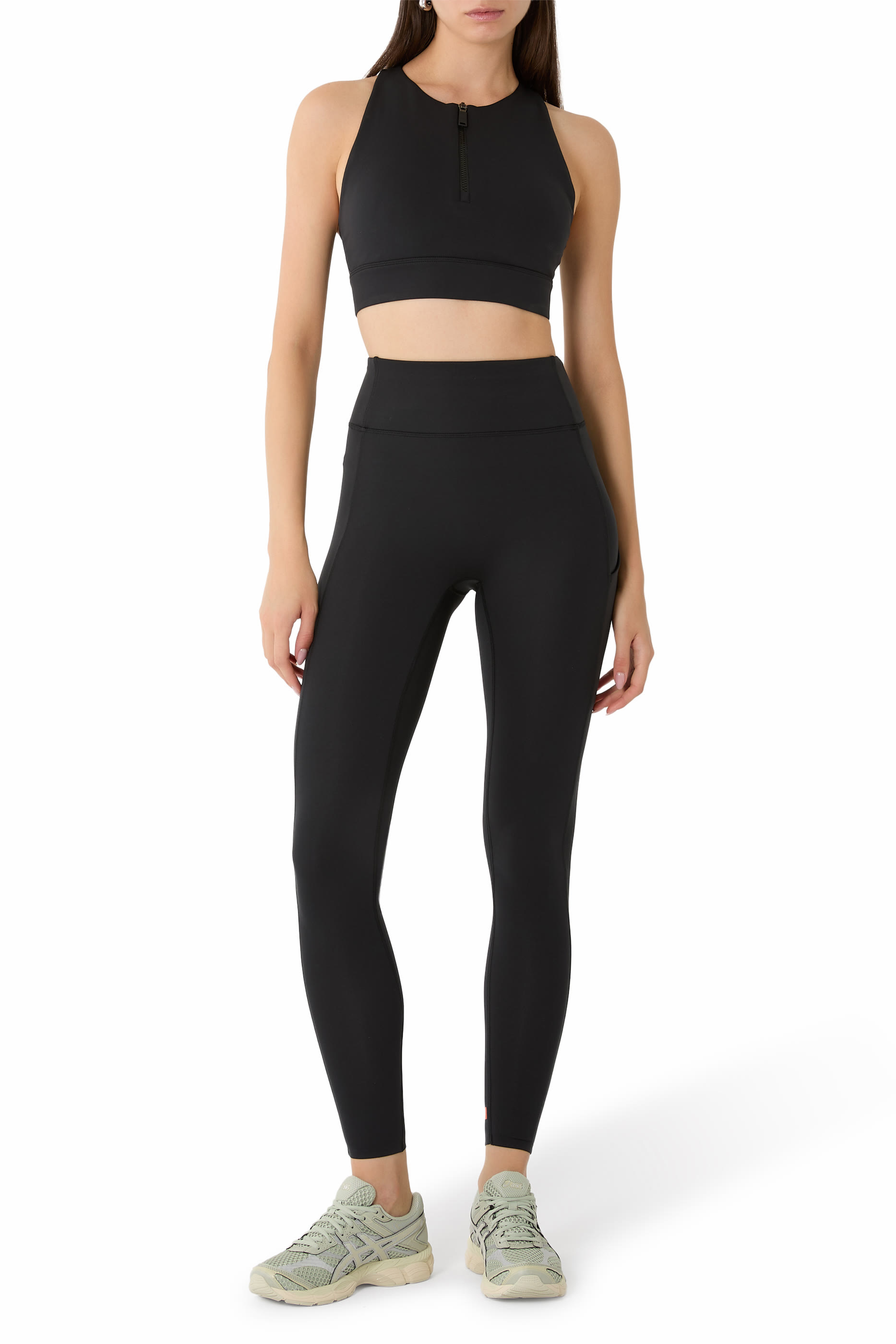 لغينغز بخصر مرتفع قماش ناعم