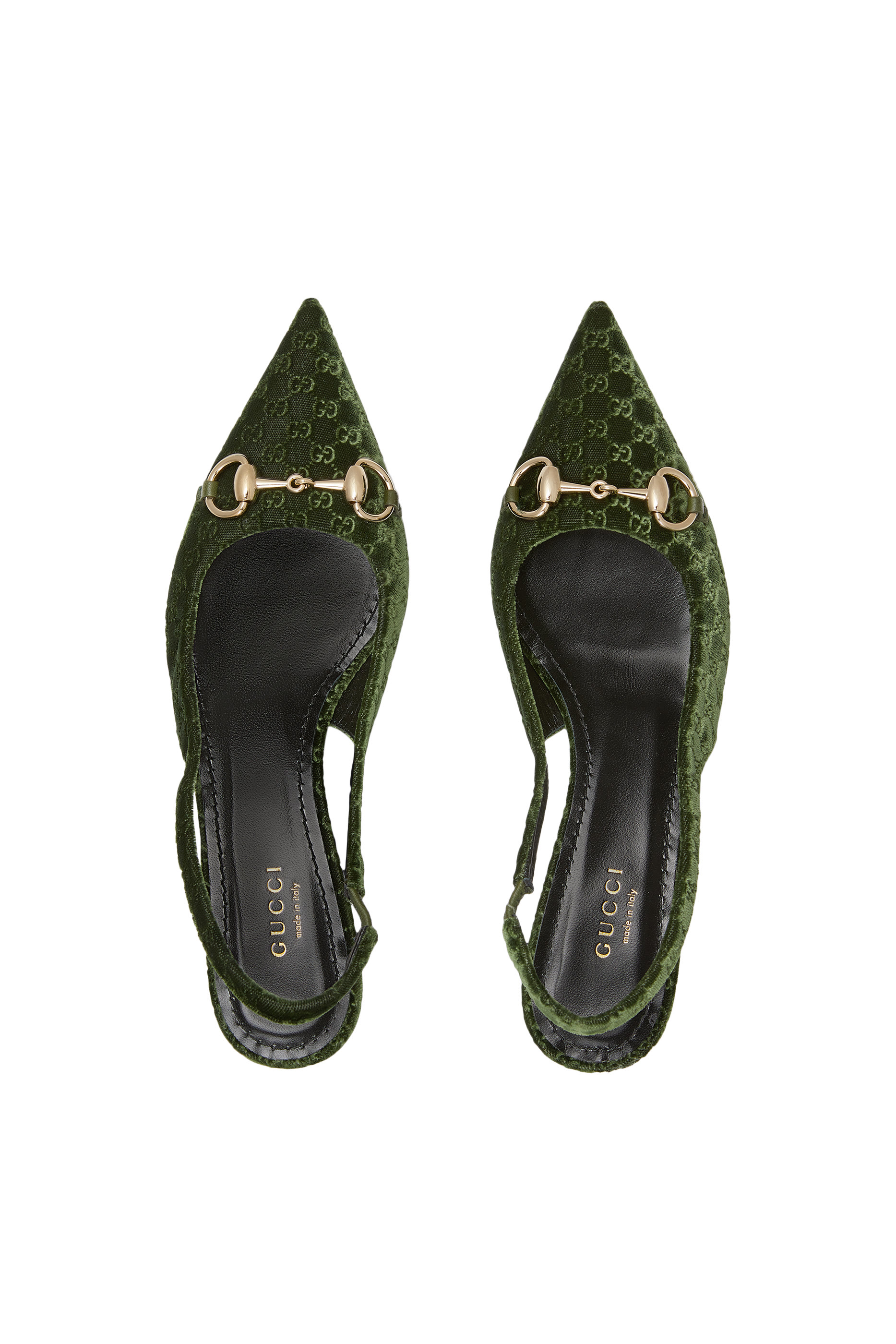 حذاء كلاسيكي 45 بسير خلفي مزين بحلية شعار الماركة