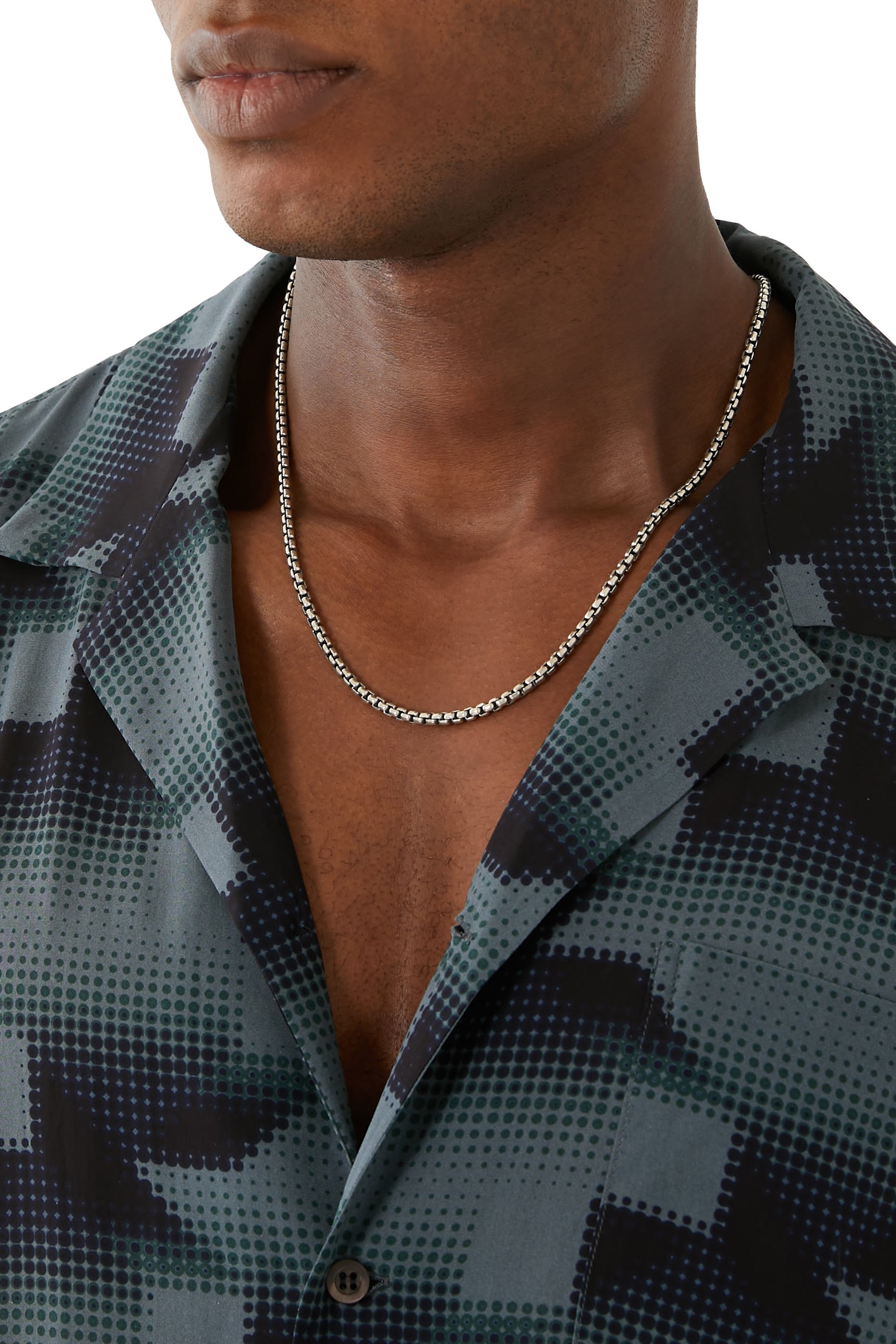 قلادة بحلقات مربعة، ذهب أصفر عيار 18