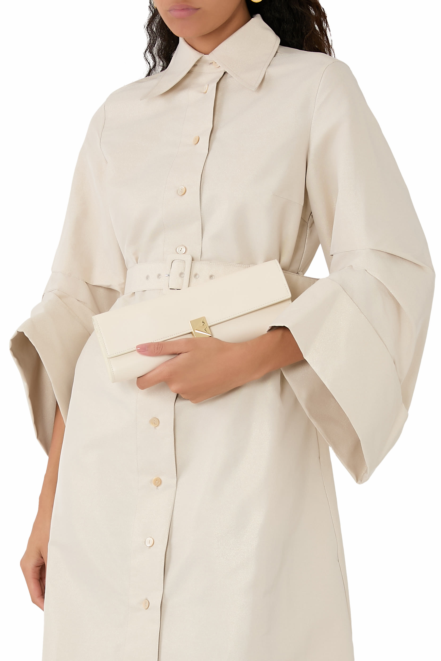 حقيبة كتف ديكو صغيرة جلد لامع