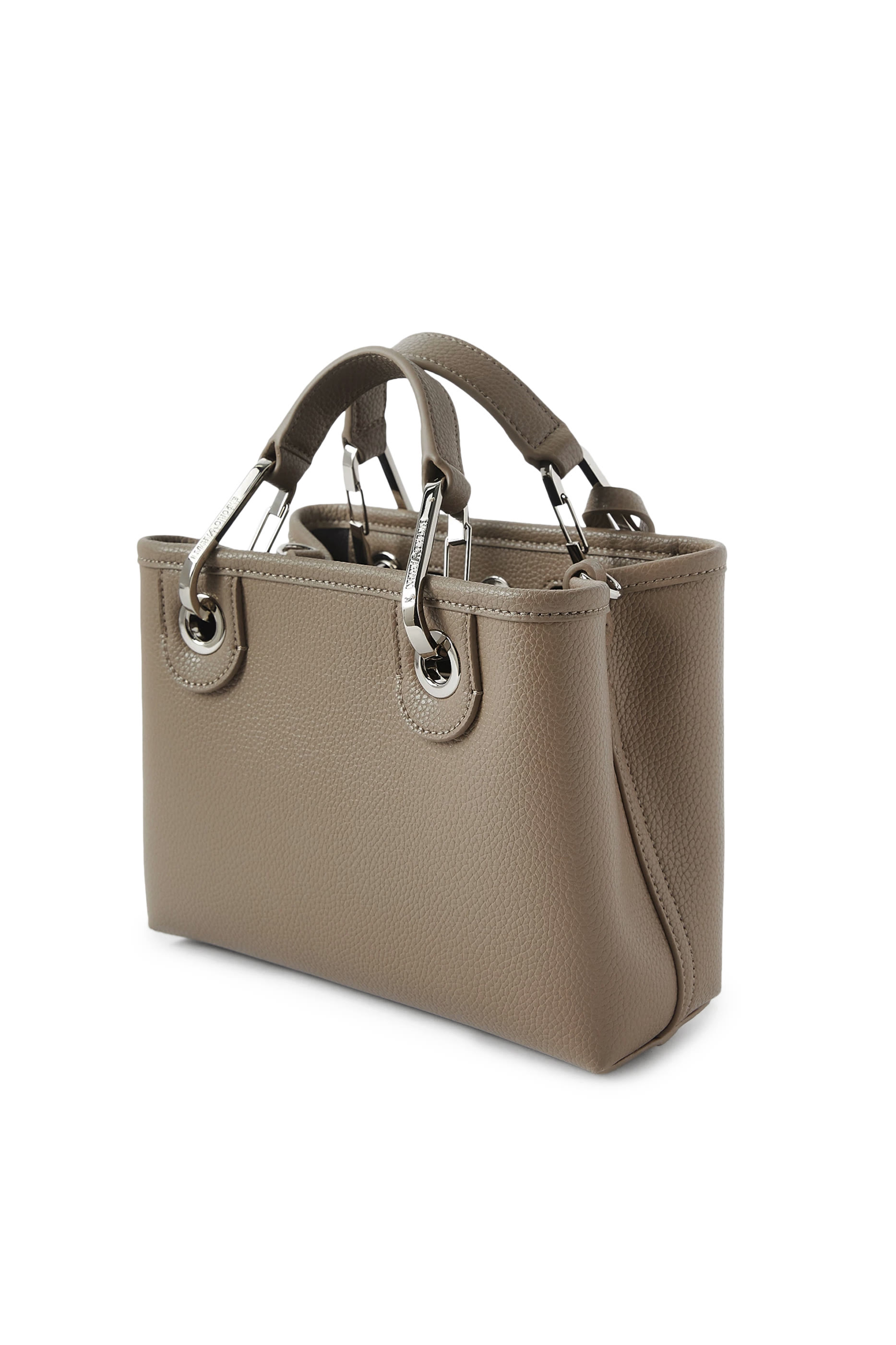 حقيبة يد صغيرة بنقشة شعار الماركة