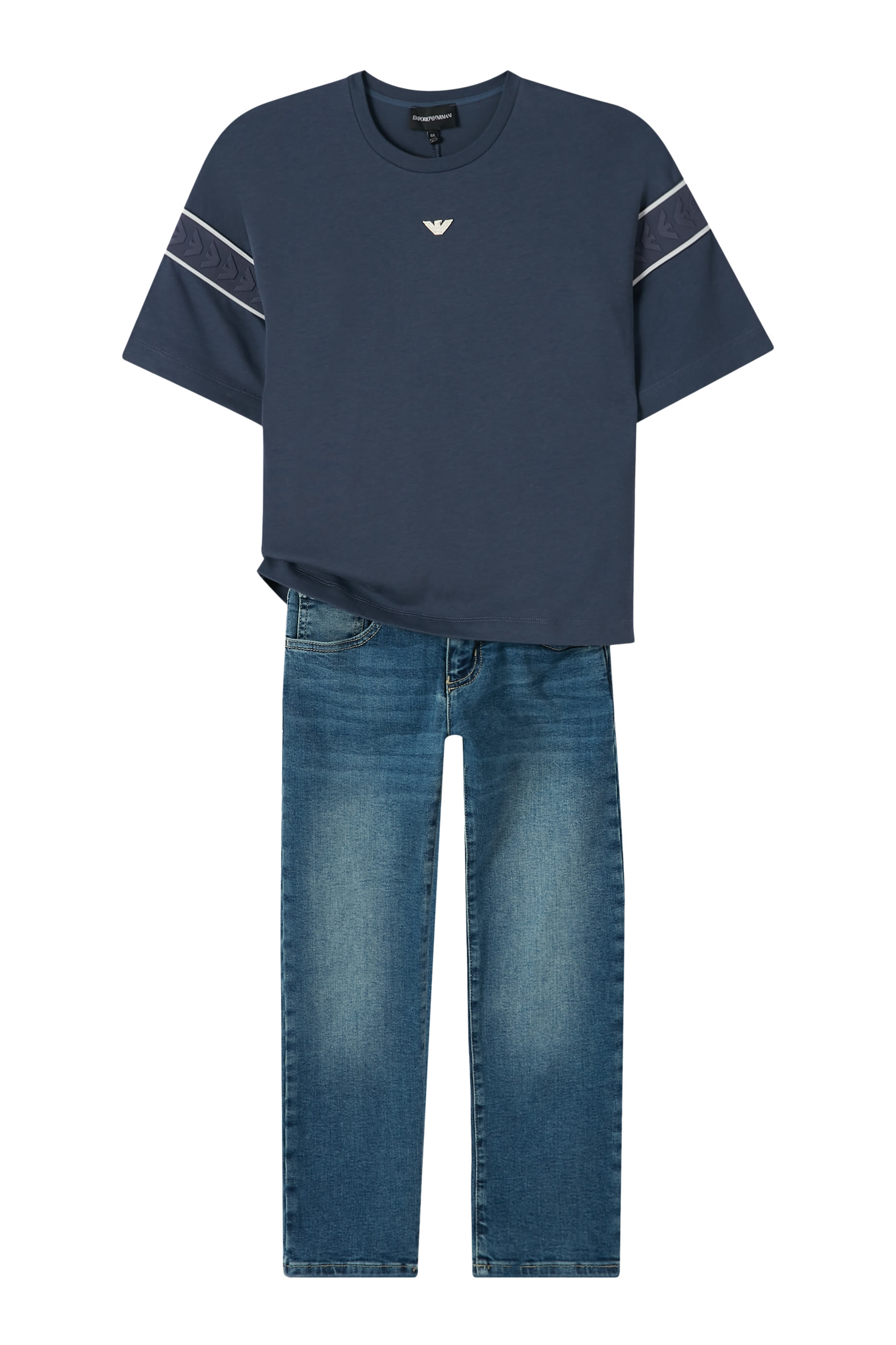 بنطال دنيم بشعار الماركة للأطفال