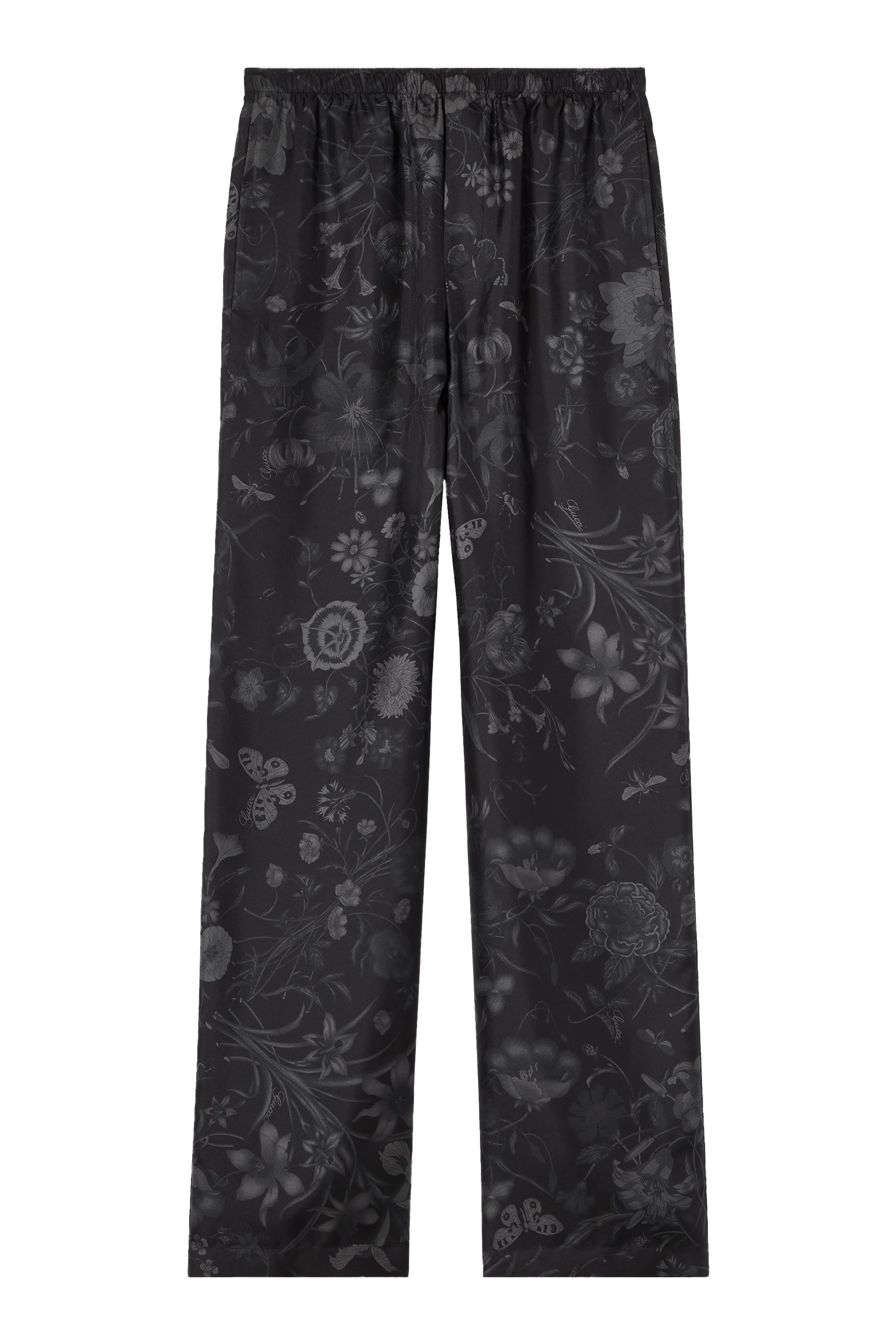 بنطال مزين كليا بنقشة زهور مميزة للماركة حرير تويل