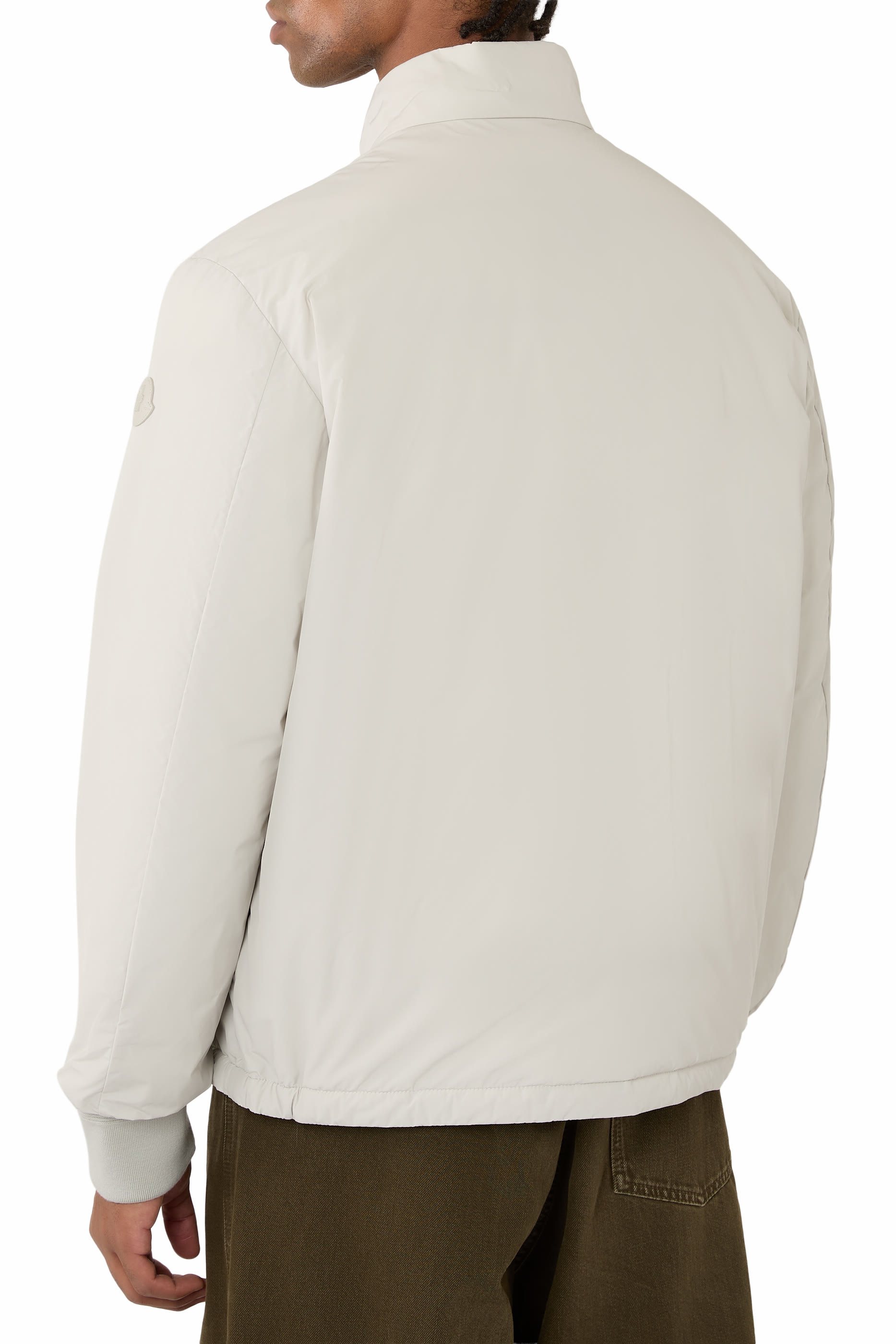 جاكيت لانكيس قصير مبطن بريش بحواف جلد