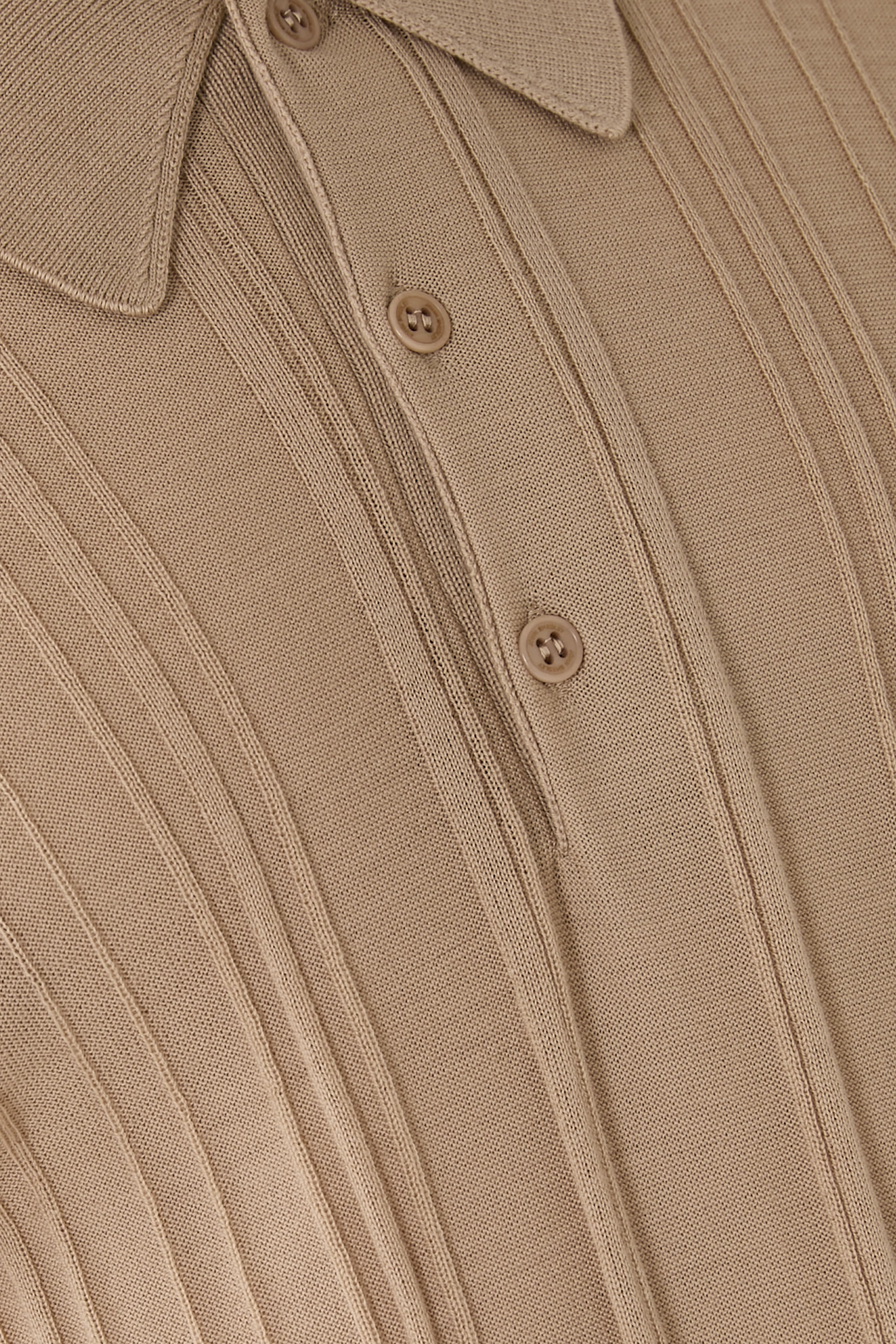 قميص بولو فلين مضلع صوف