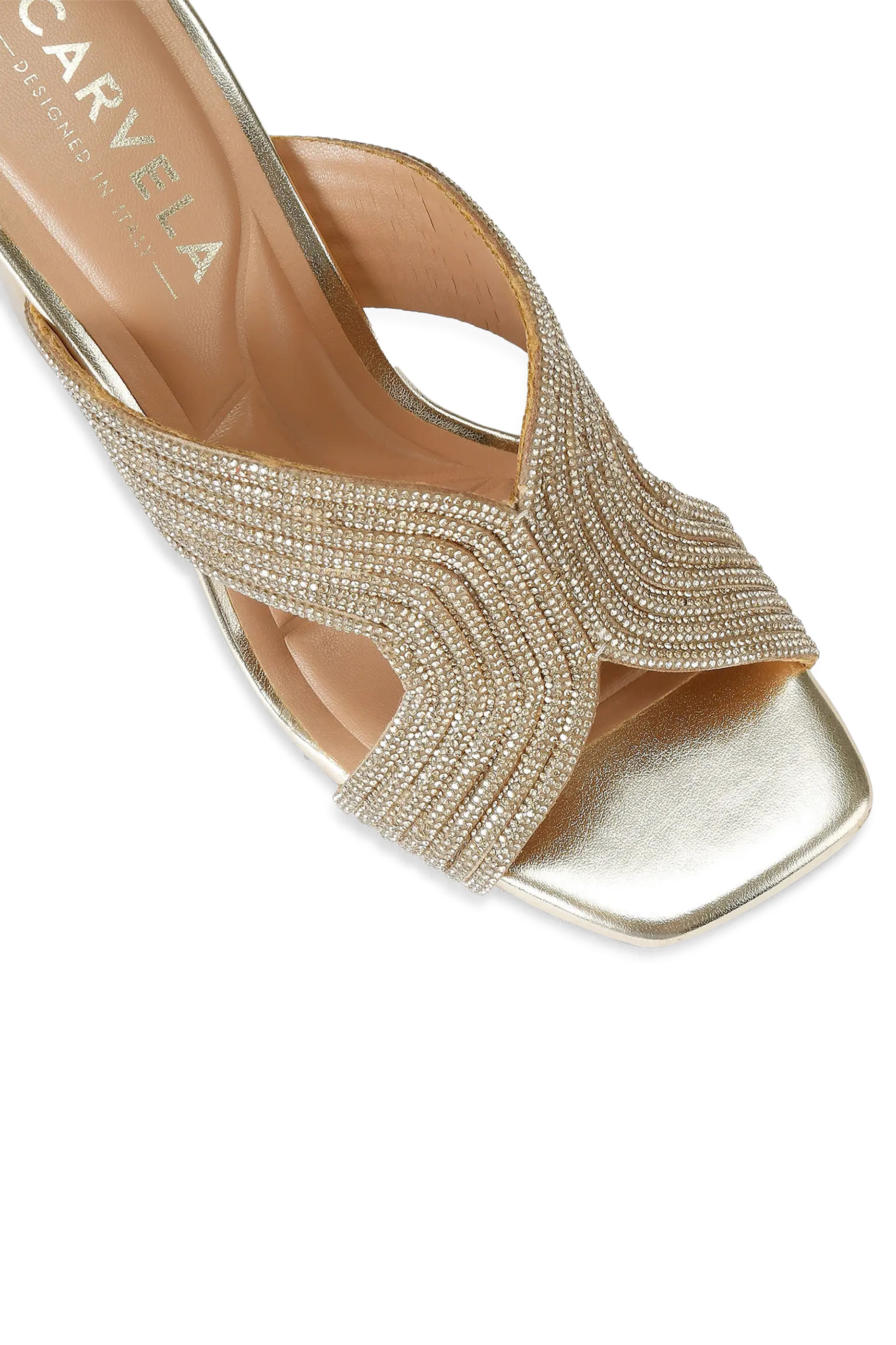 حذاء كارفيلا باباراتزي 90 مفتوح من الخلف بكعب عريض