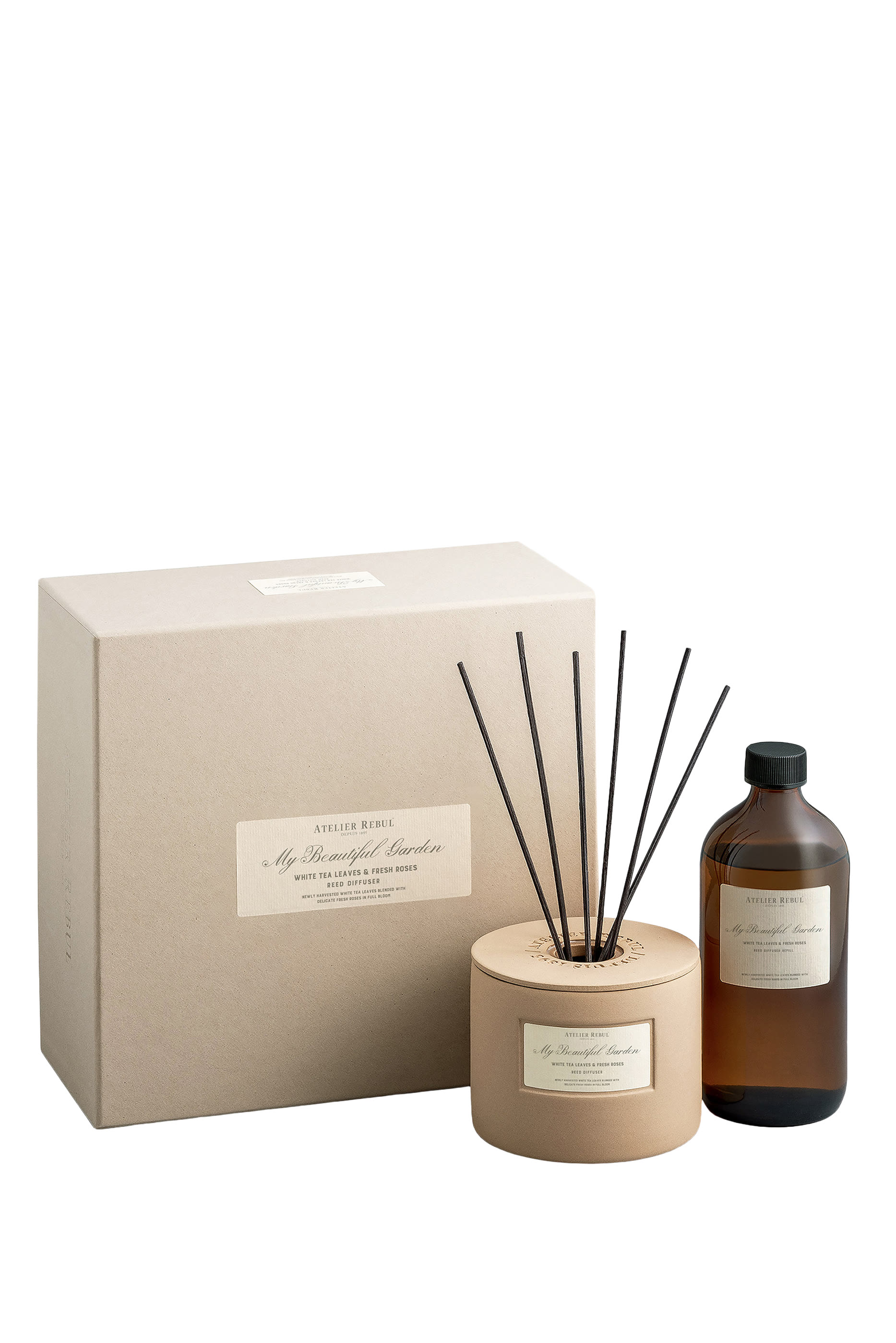 موزع عطر برائحة أوراق الشاي الأبيض والورود الطازجة