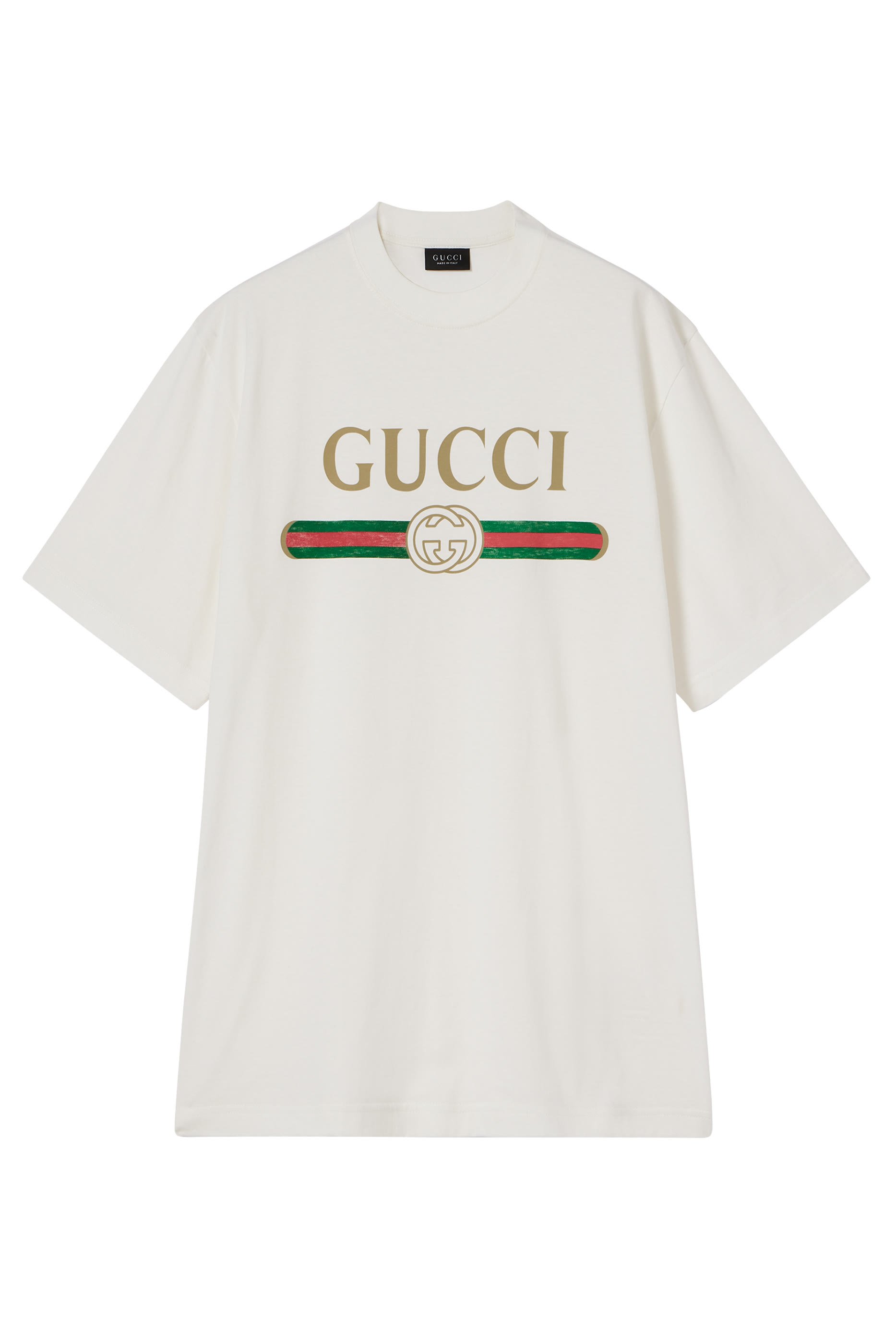 تيشيرت مزين بطبعة جيرسيه حرير مختلط