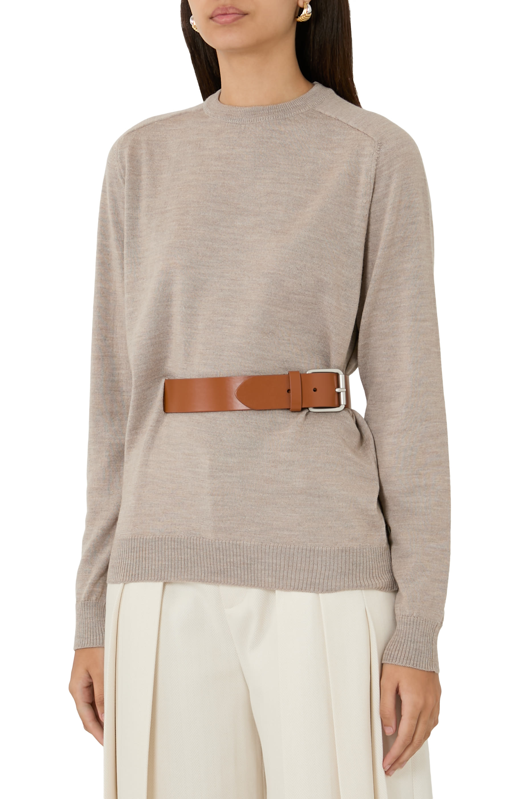 كنزة نسيج صوف ميرينو