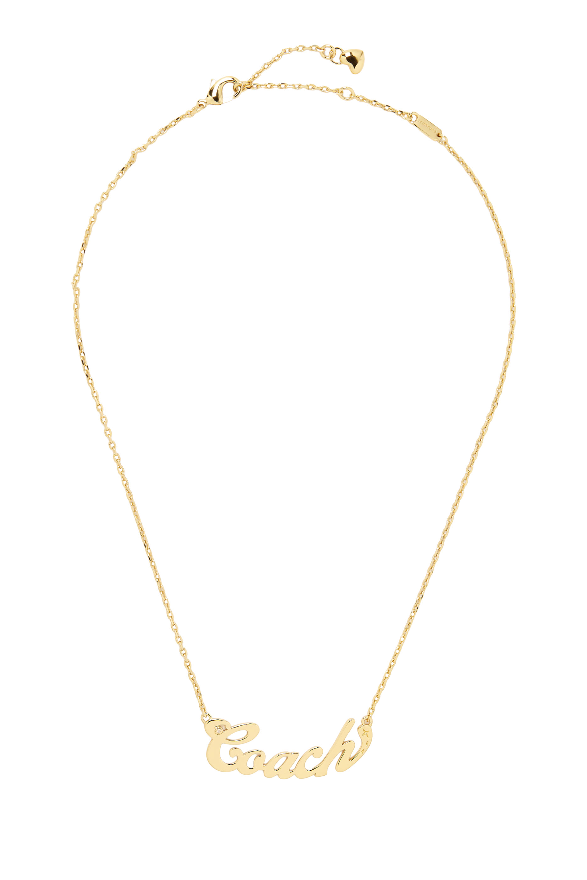 قلادة قصيرة بحلية شعار الماركة