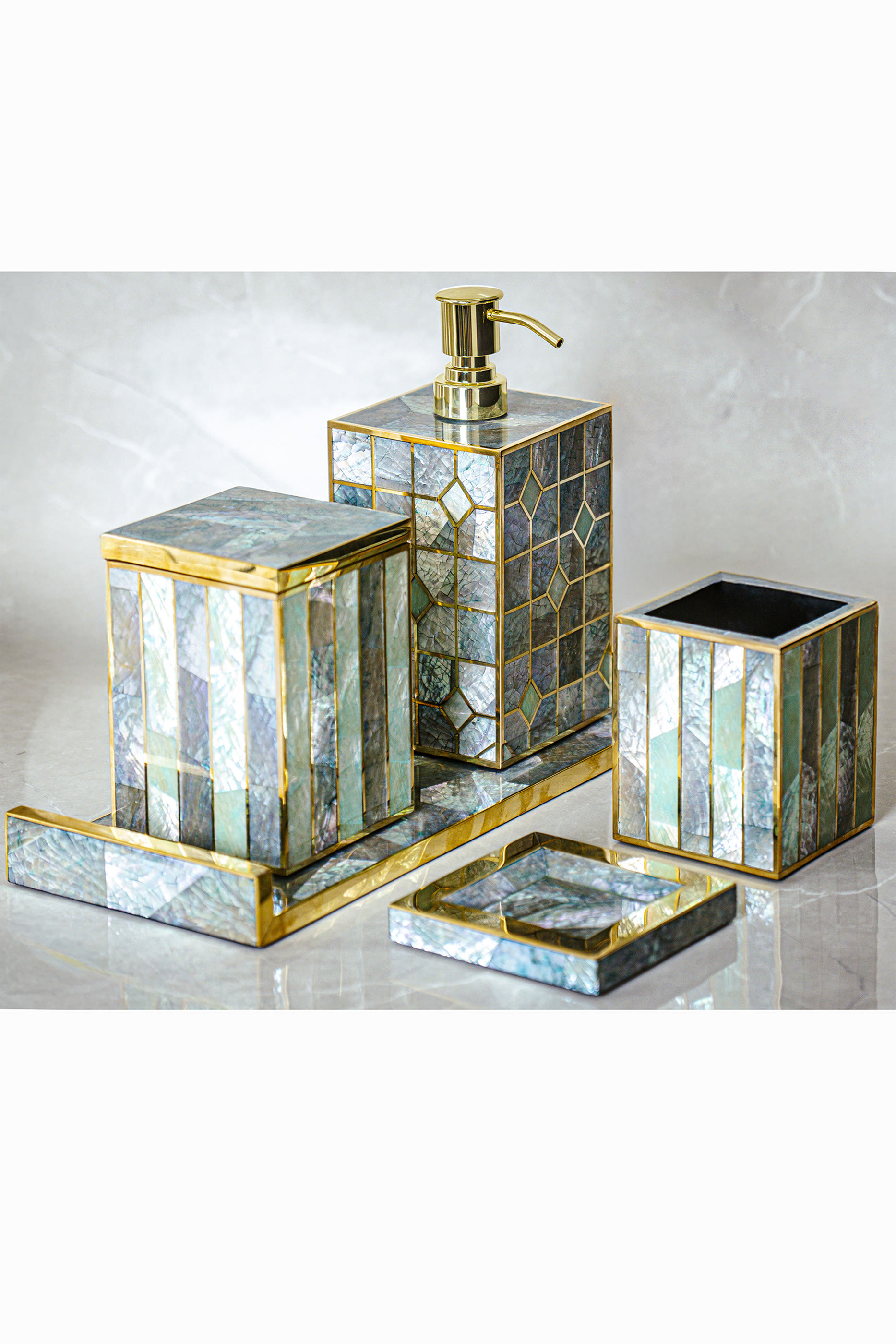 Crackled Abalone Shell Tumbler