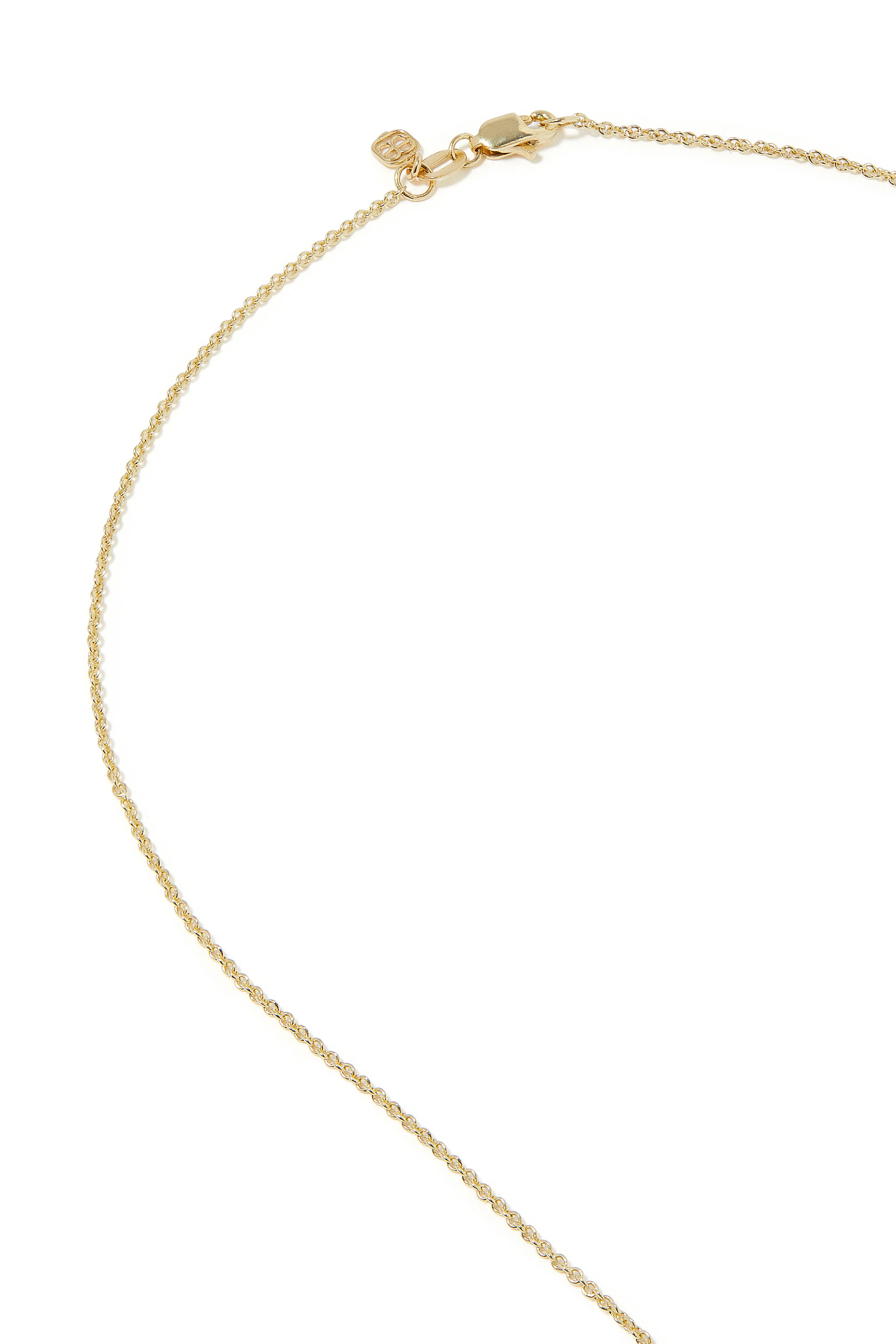 قلادة بدلاية بتصميم دائري محفورة بعين حسود ذهب أصفر عيار 14