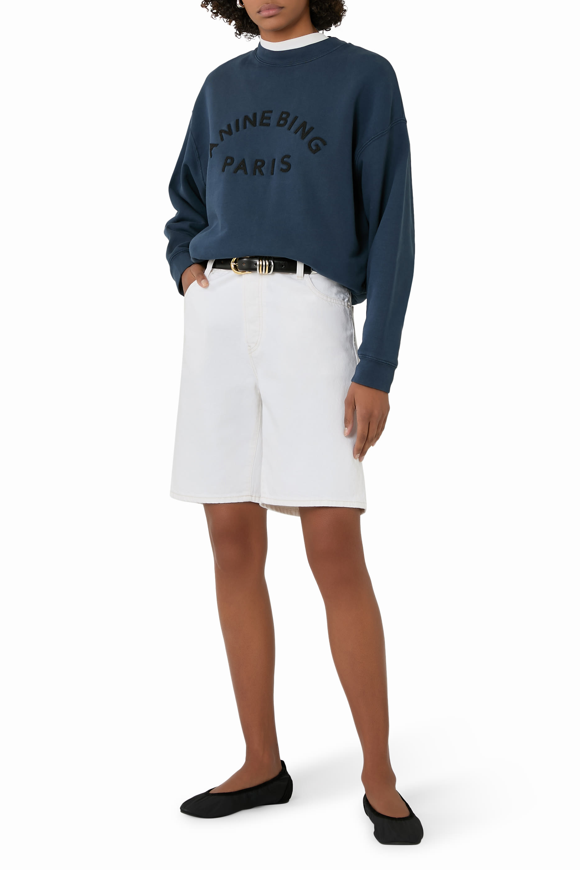 حذاء بالرينا بنعل مسطح ساتان