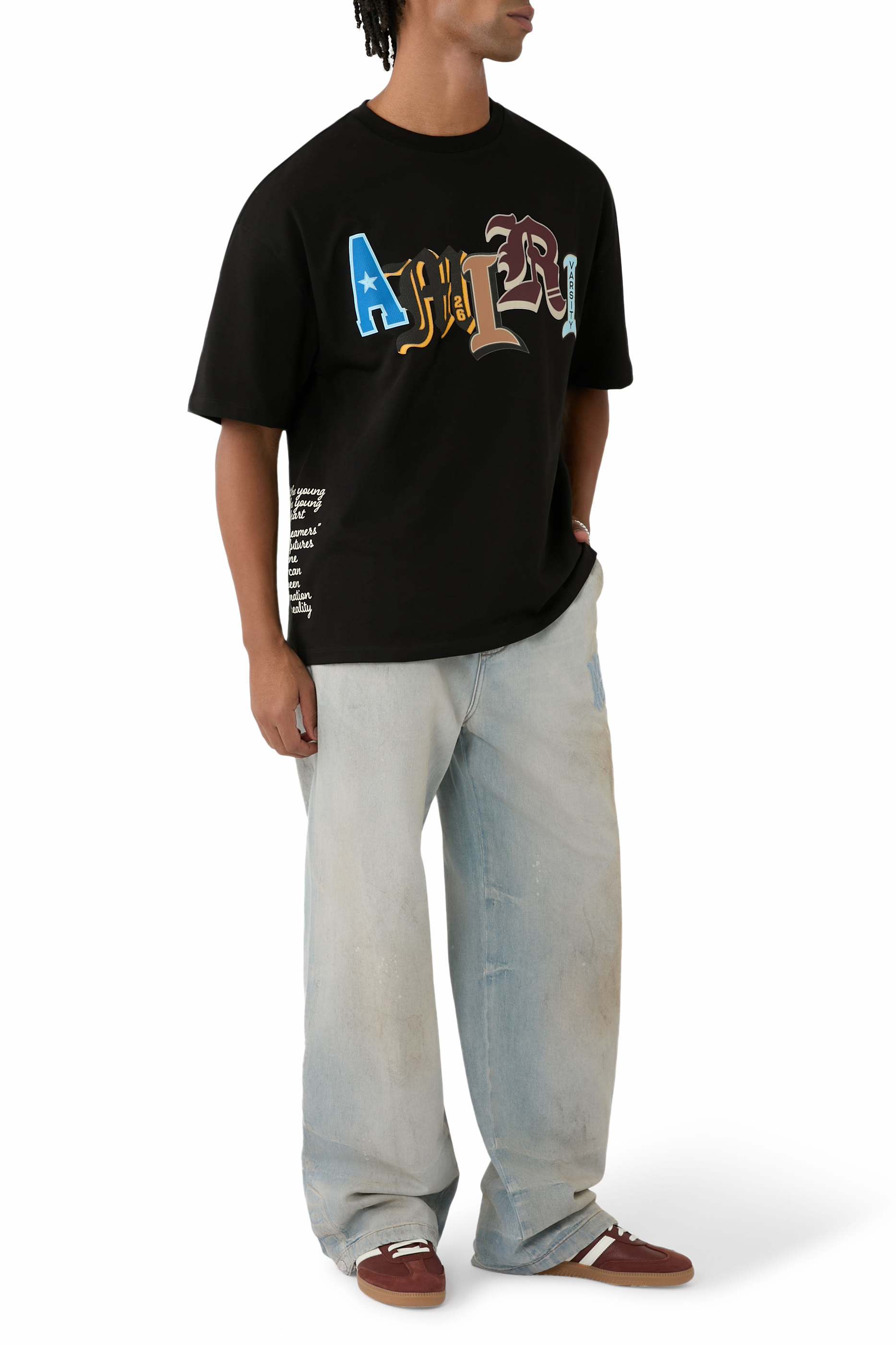 تيشيرت بتصميم جامعي وطبعة كبيرة