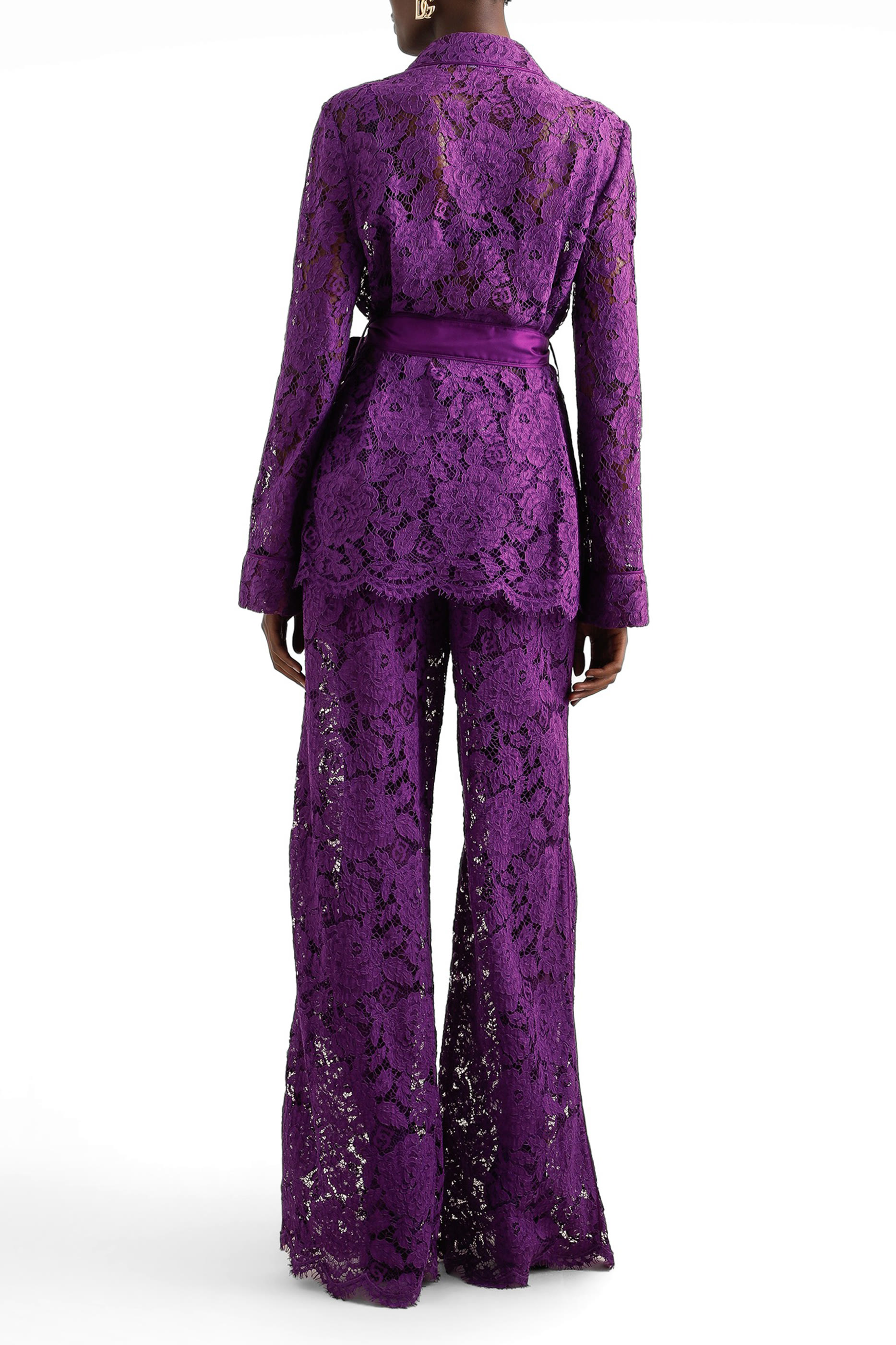 بليزر فانيتي دانتيل بنقشة زهور