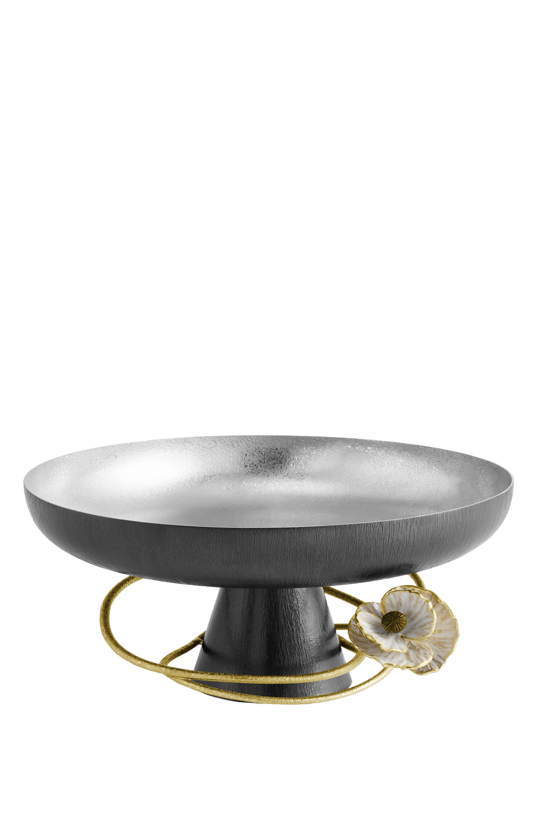 وعاء تقديم فواكه مزين بشقائق النعمان