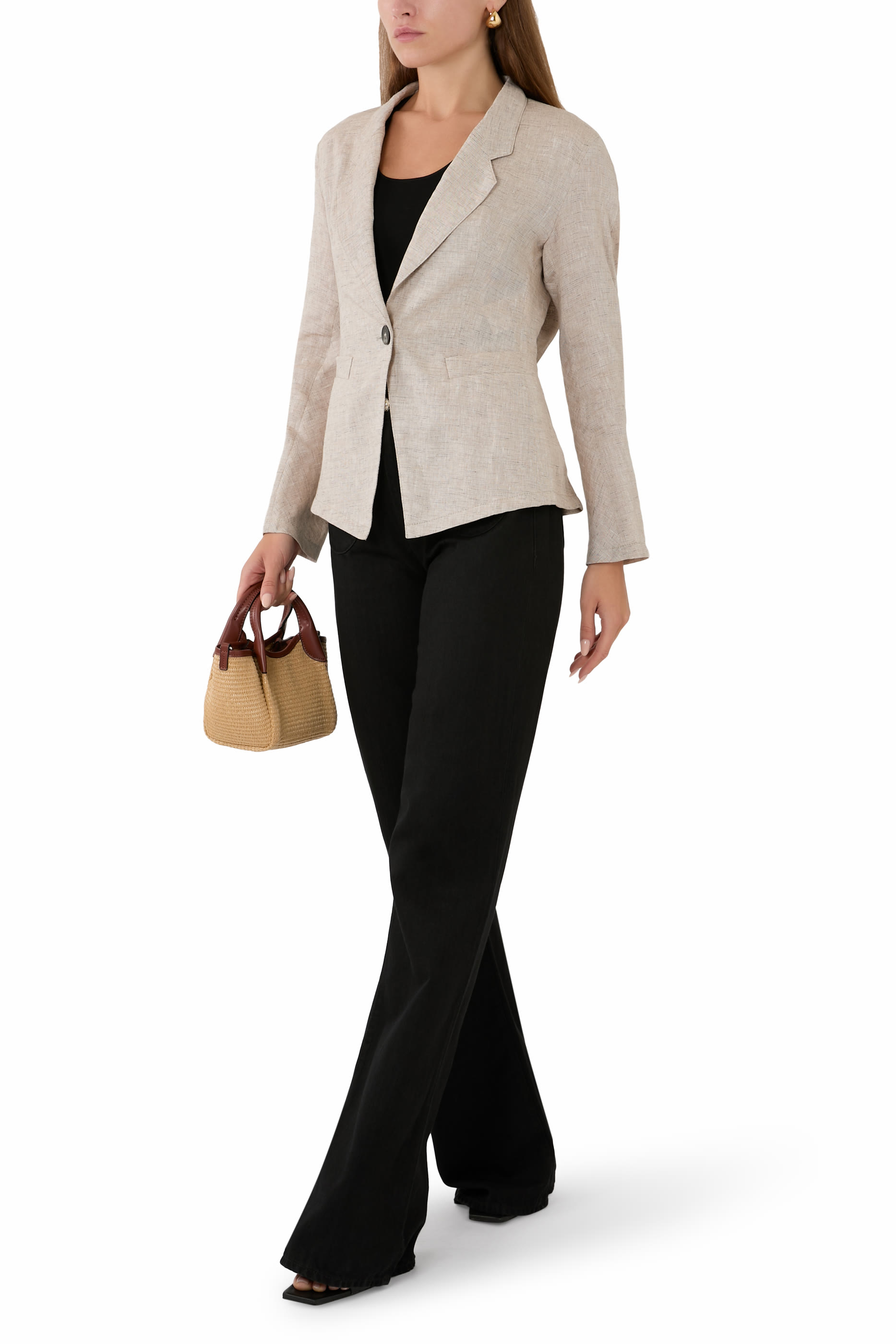 Lapel Collar Single-Breasted Blazer