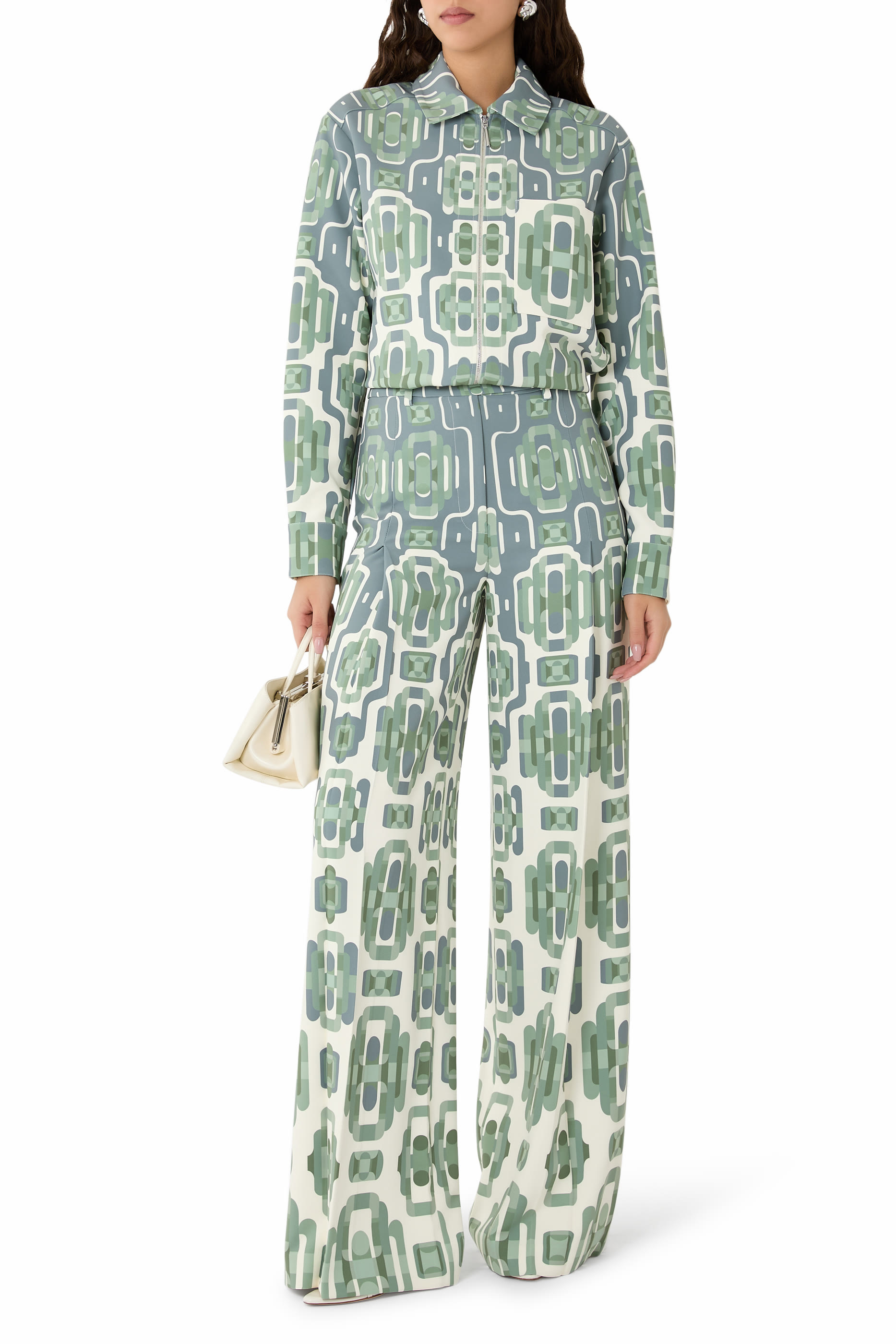 جاكيت كاليش مزين طبعة