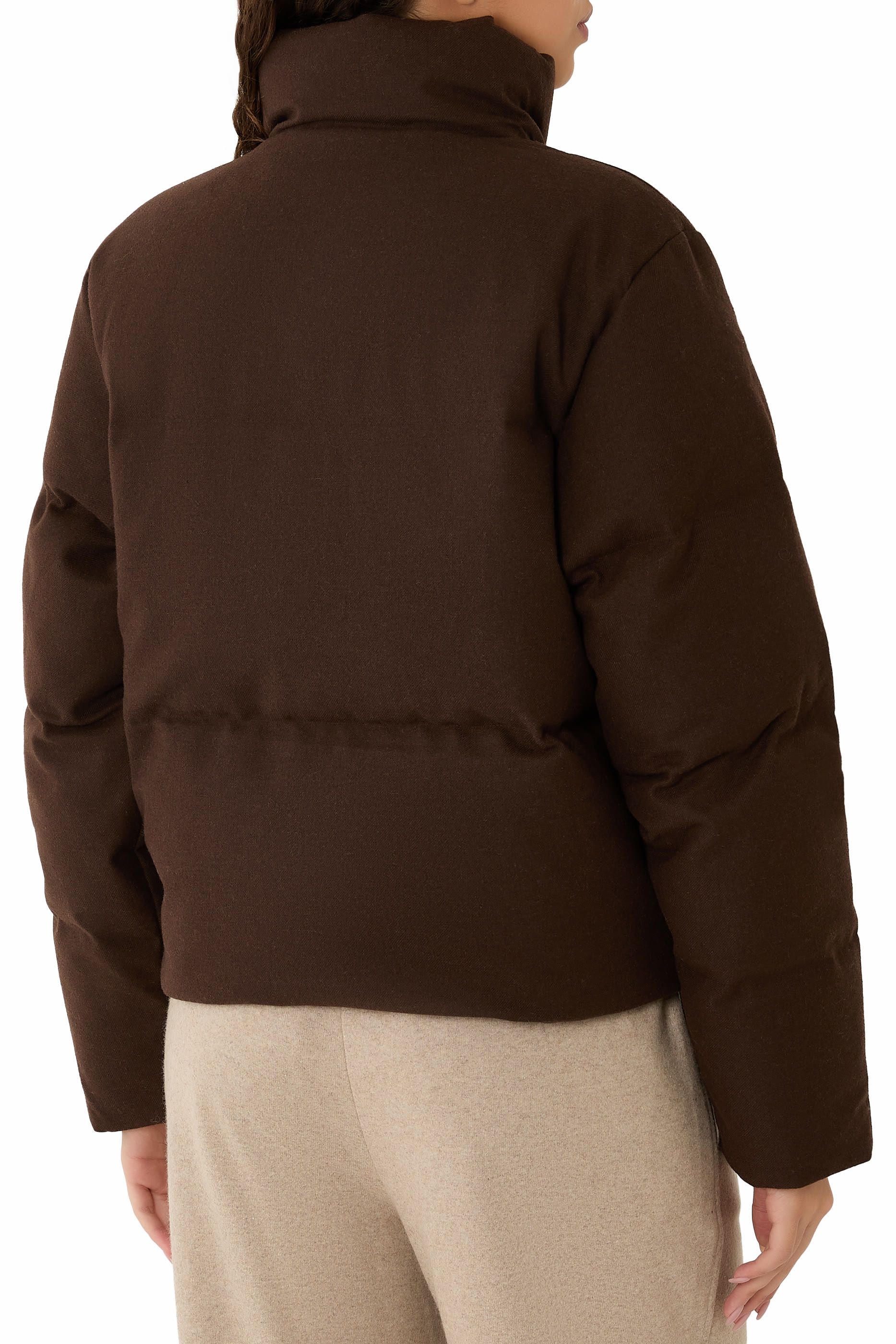 جاكيت صوف معالج مبطن بالزغب