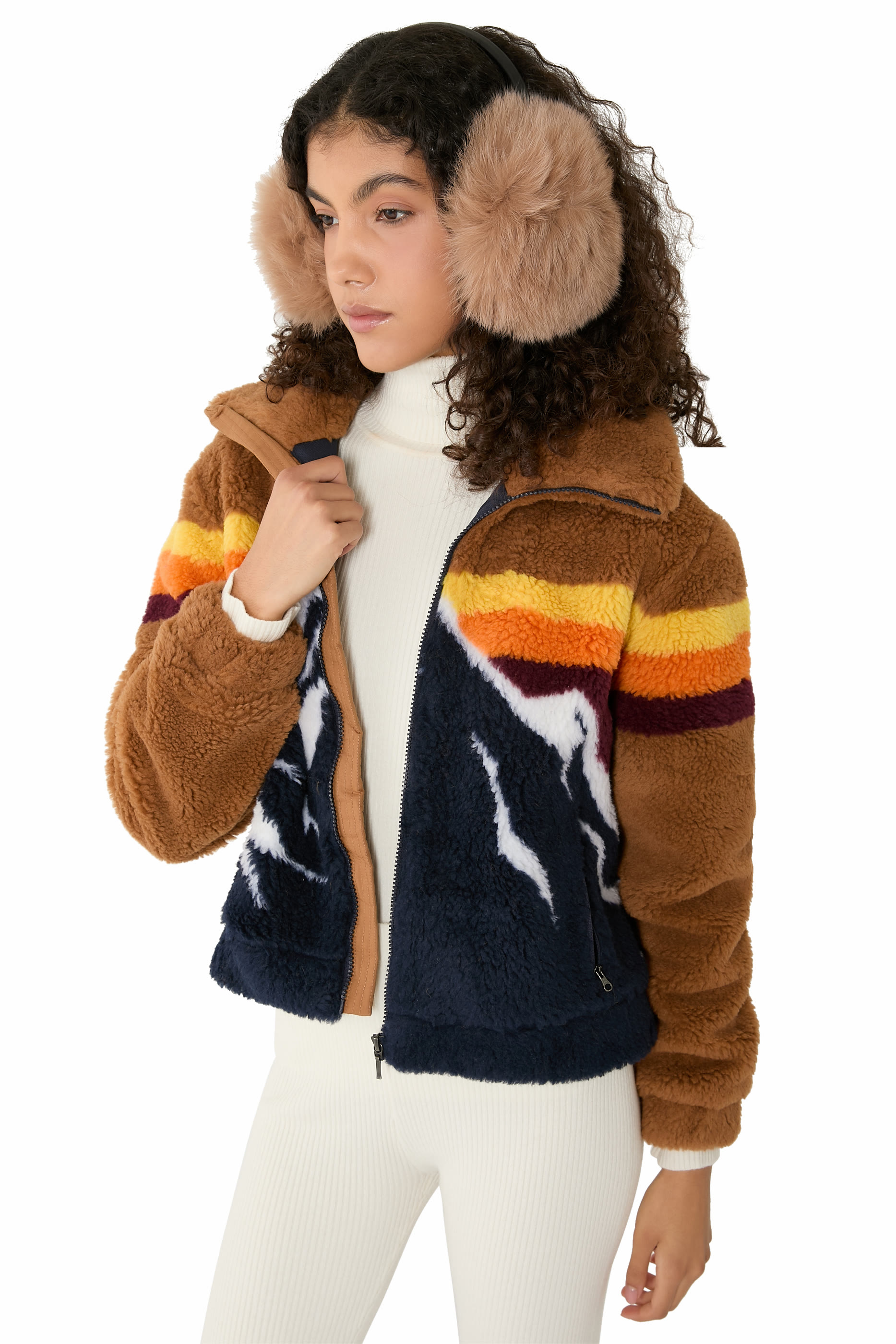 غطاء للأذنين فرو المنك