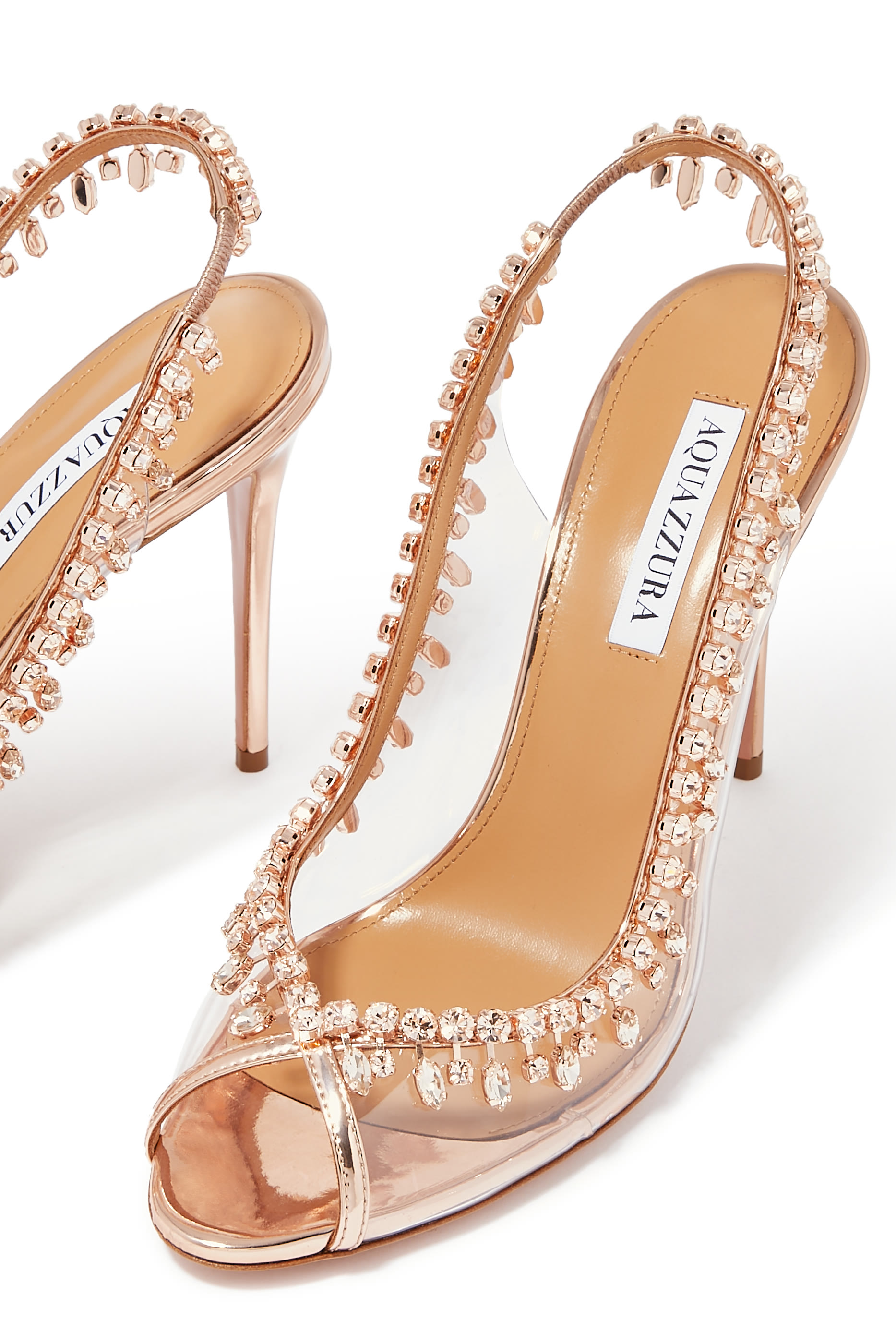 حذاء تيمبتيشن 105 مرصع بالكريستال جلد وكلوريد متعدد الفينل