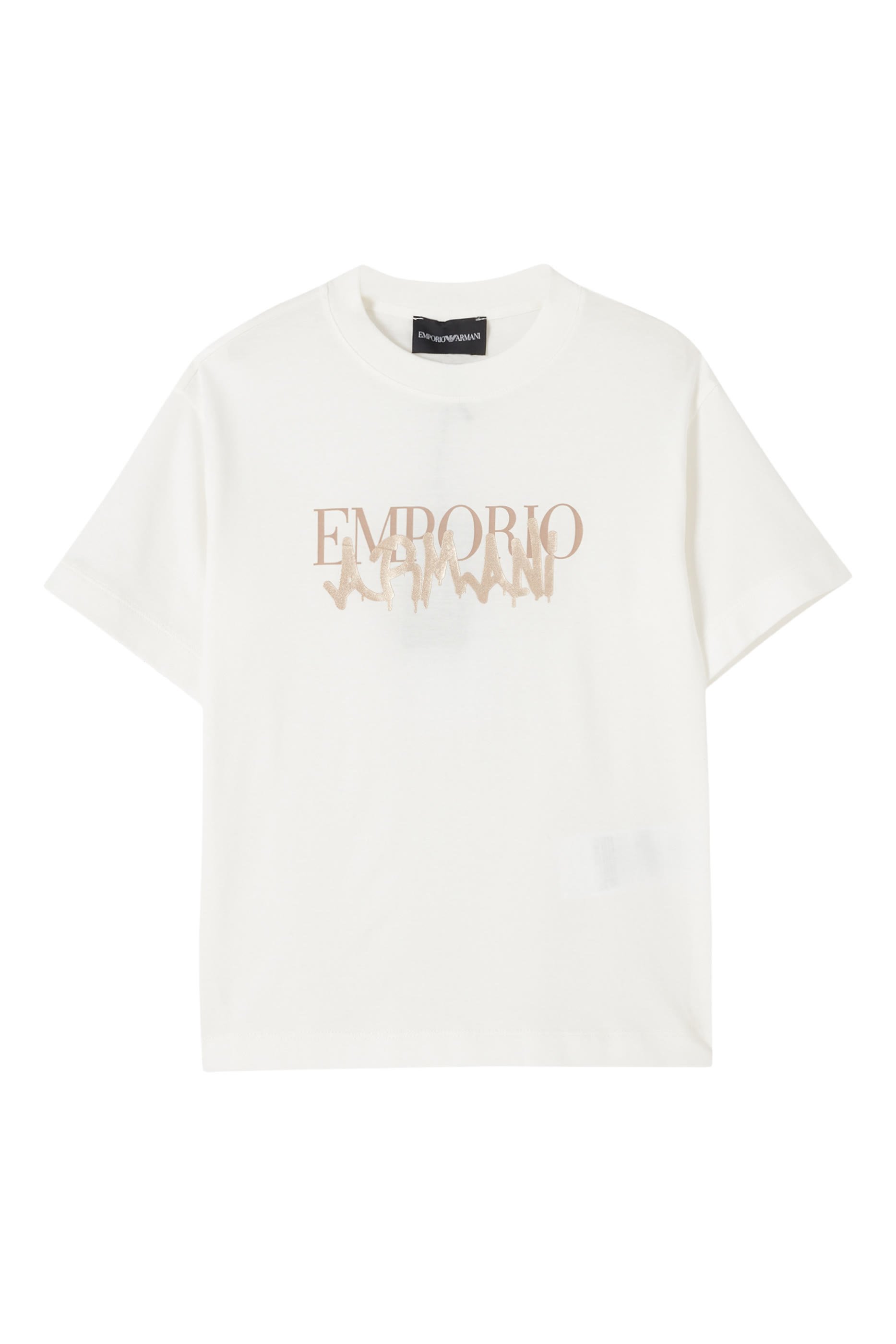 تيشيرت بأكمام قصيرة بشعار الماركة للأطفال