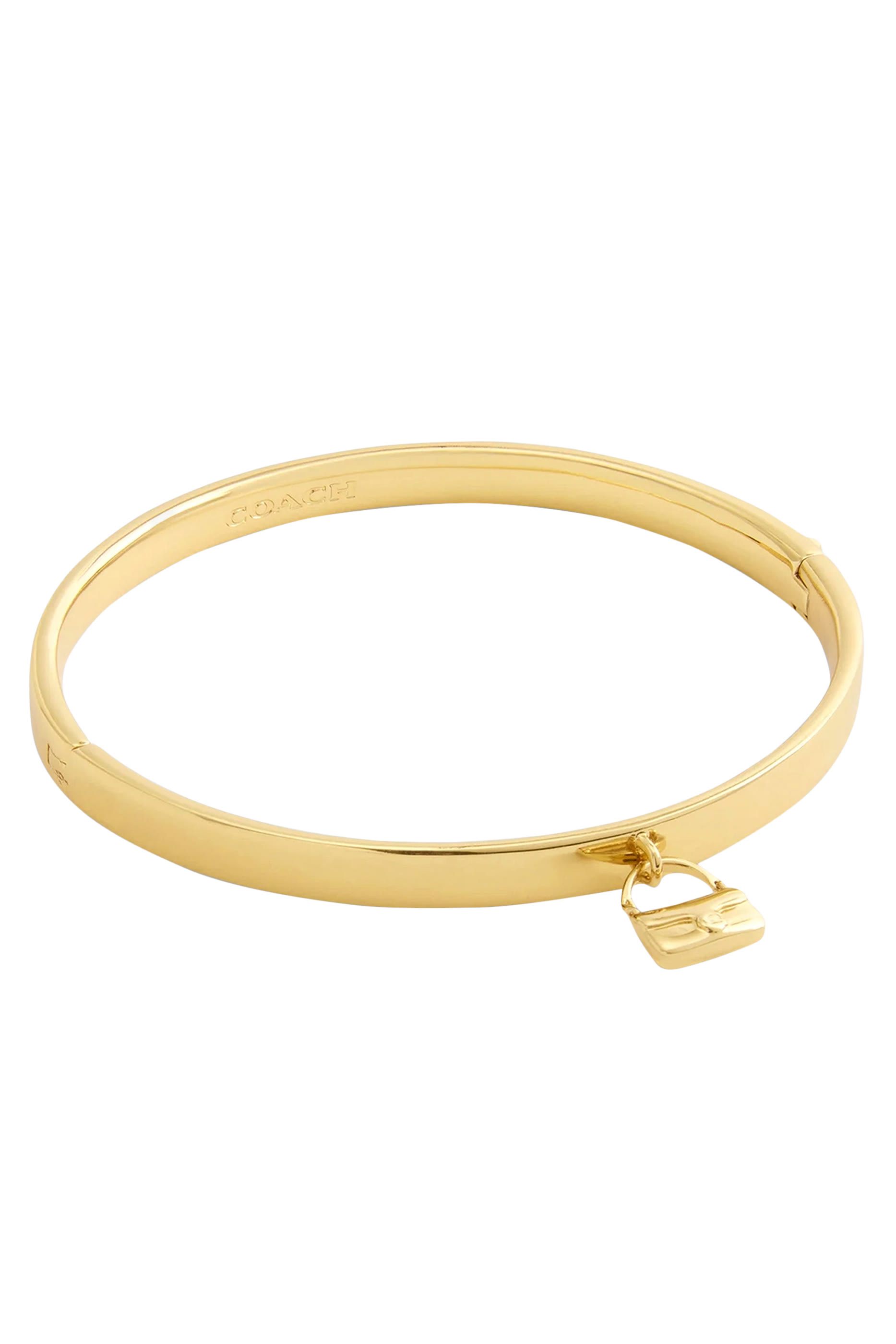  سوار بشعار الماركة مزين بحلية بتصميم حقيبة يد مرصع بأحجار زركونيا مكعبة، نحاس وزجاج