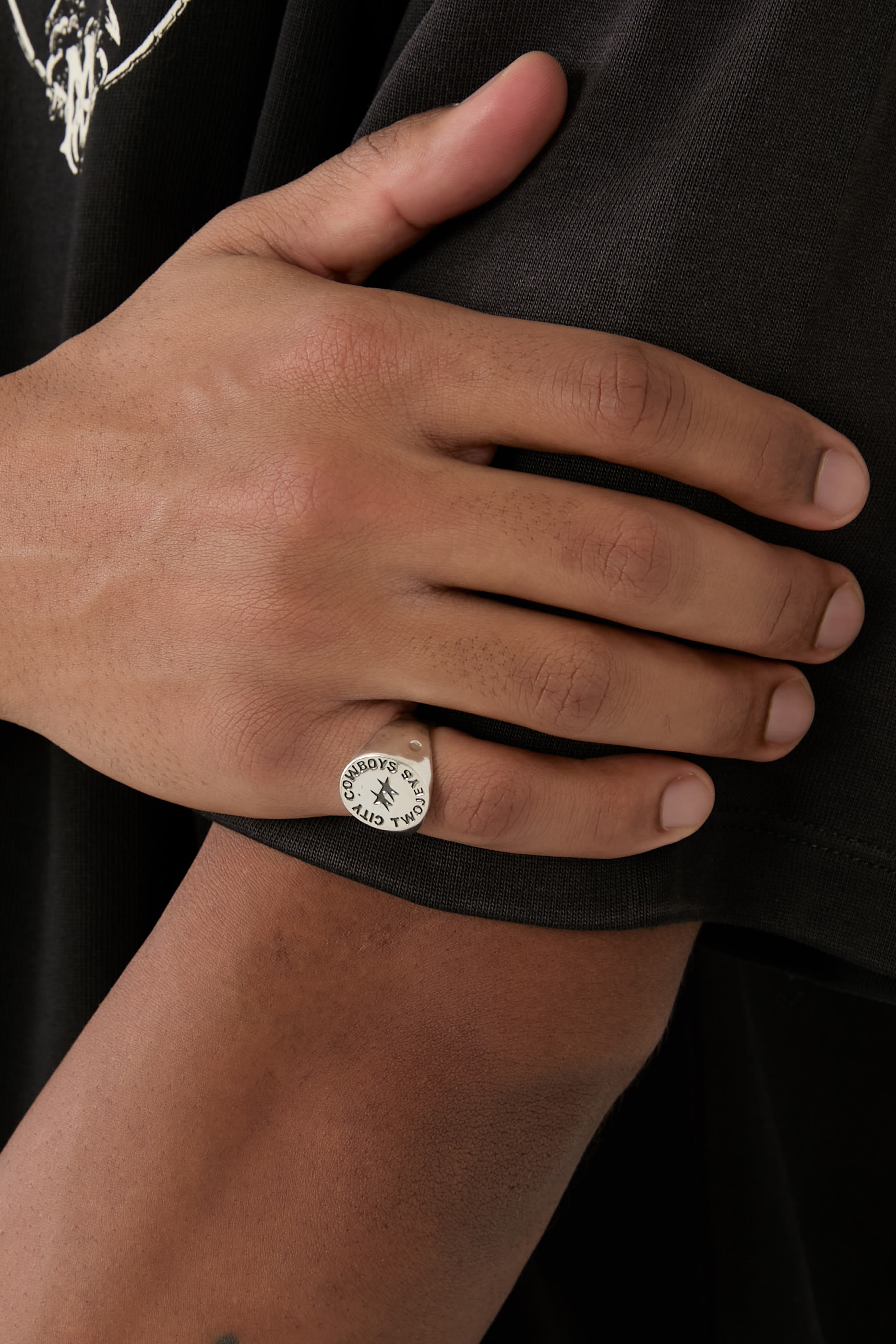 خاتم سيغنت إغنورانت كاوبوي، فضة إسترلينية عيار 925