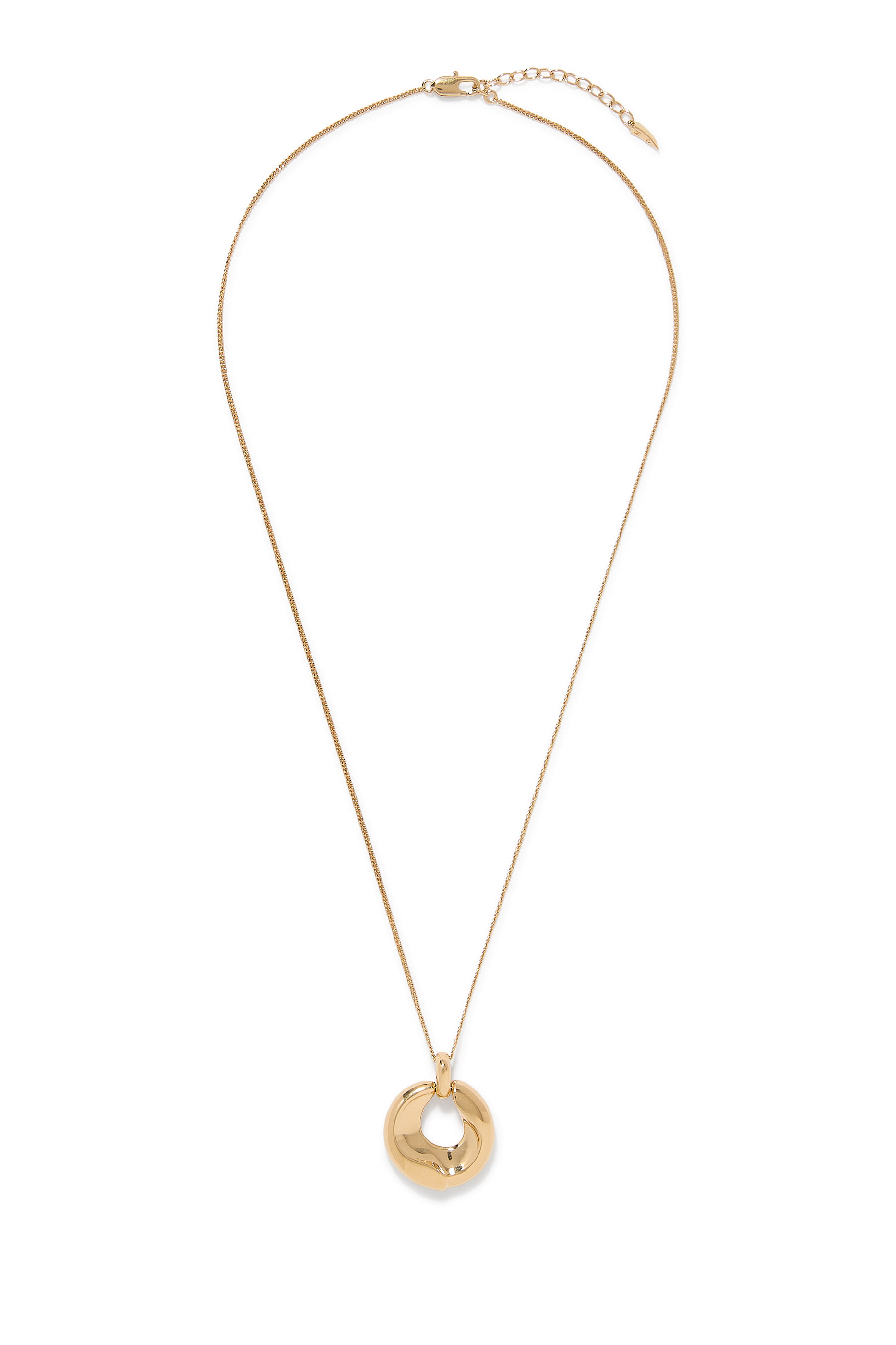 قلادة ريدج بحلية بتصميم منحوت وحواف منصهرة 