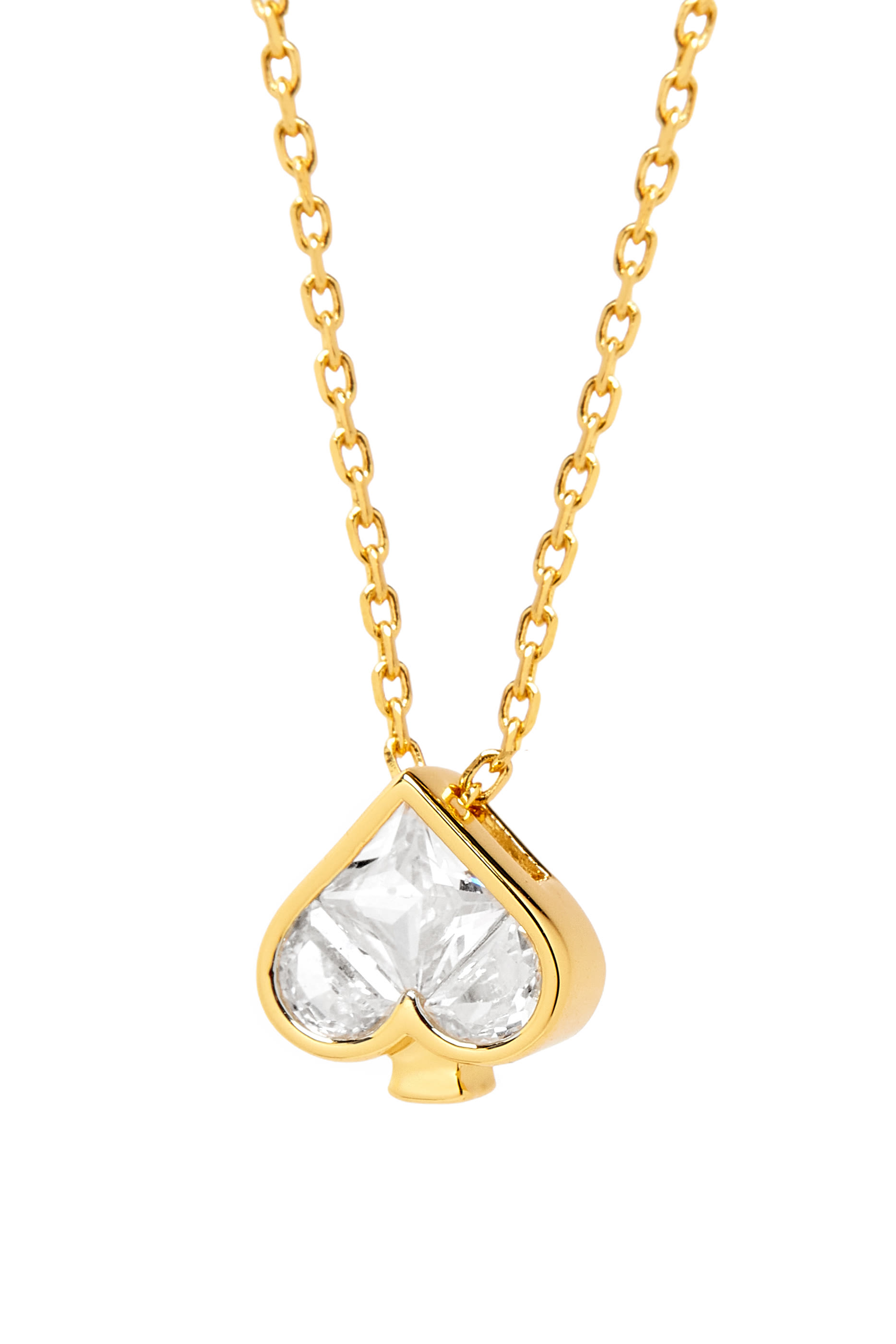 قلادة بدلاية صغيرة بتصميم قلب بستوني مميز للماركة