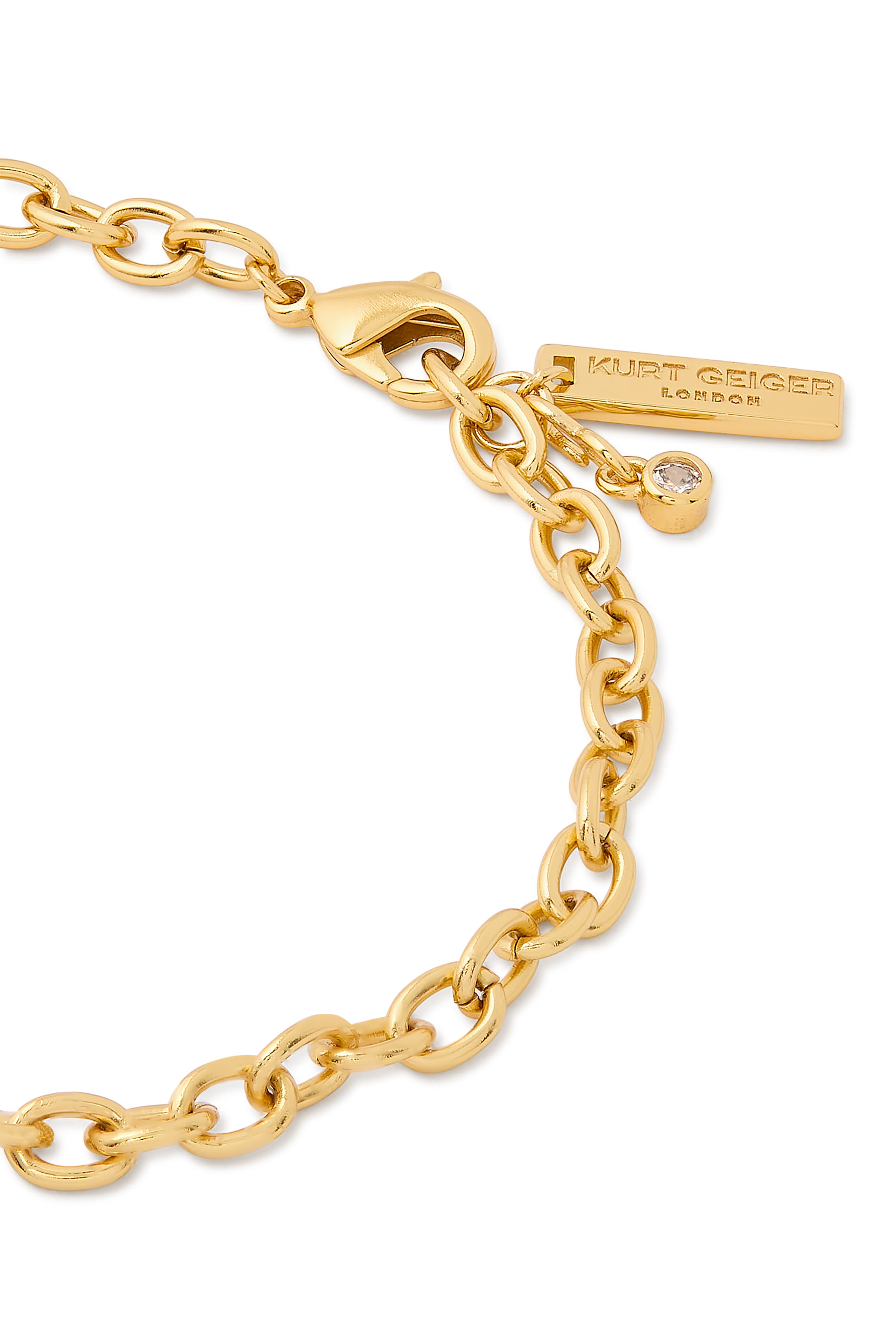 سوار بحلية بتصميم قلب مرصعة بالكريستال