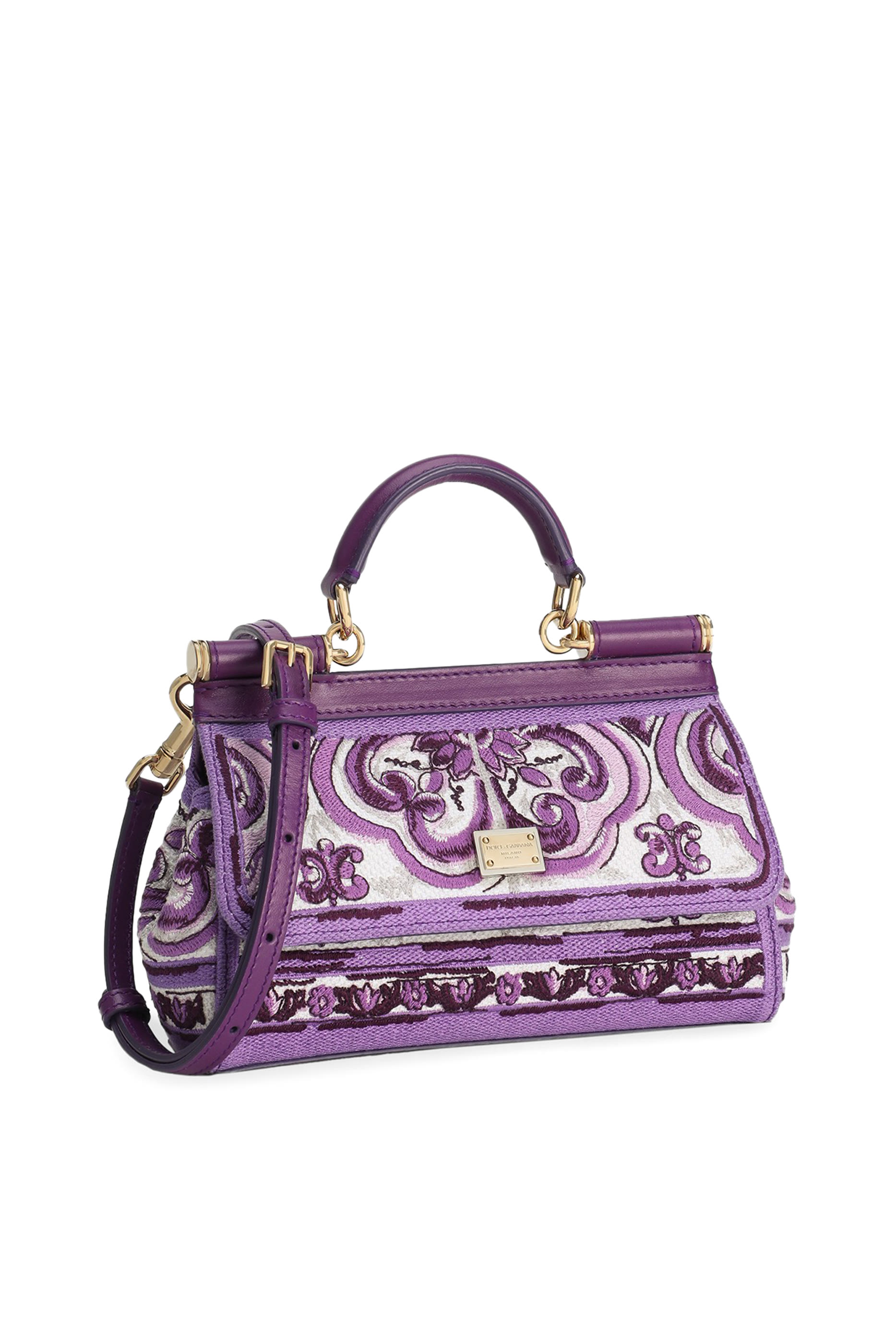 حقيبة يد سيسيلي صغيرة بتطريز مايوليكا