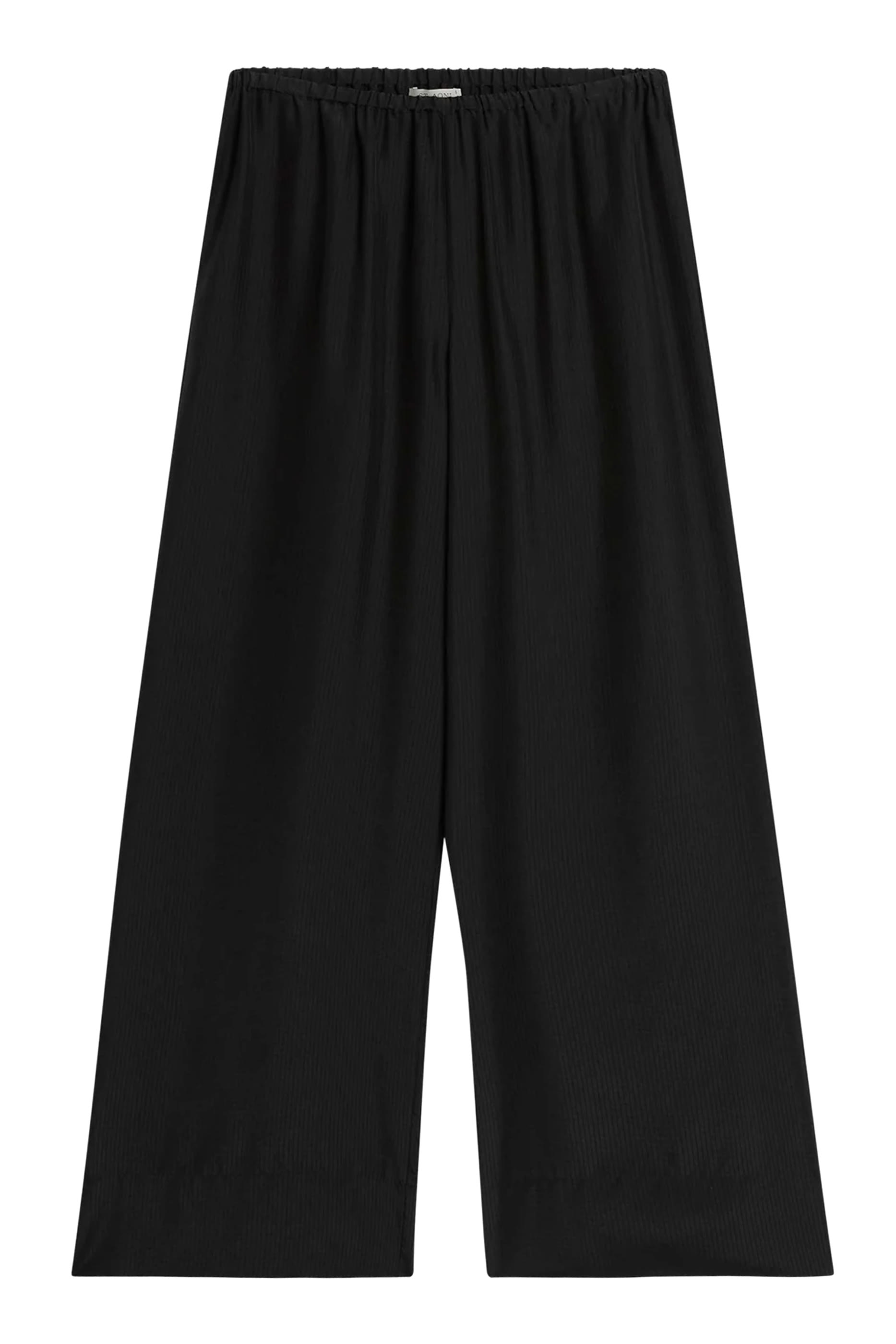 بنطال جريد بقصة مريحة حرير