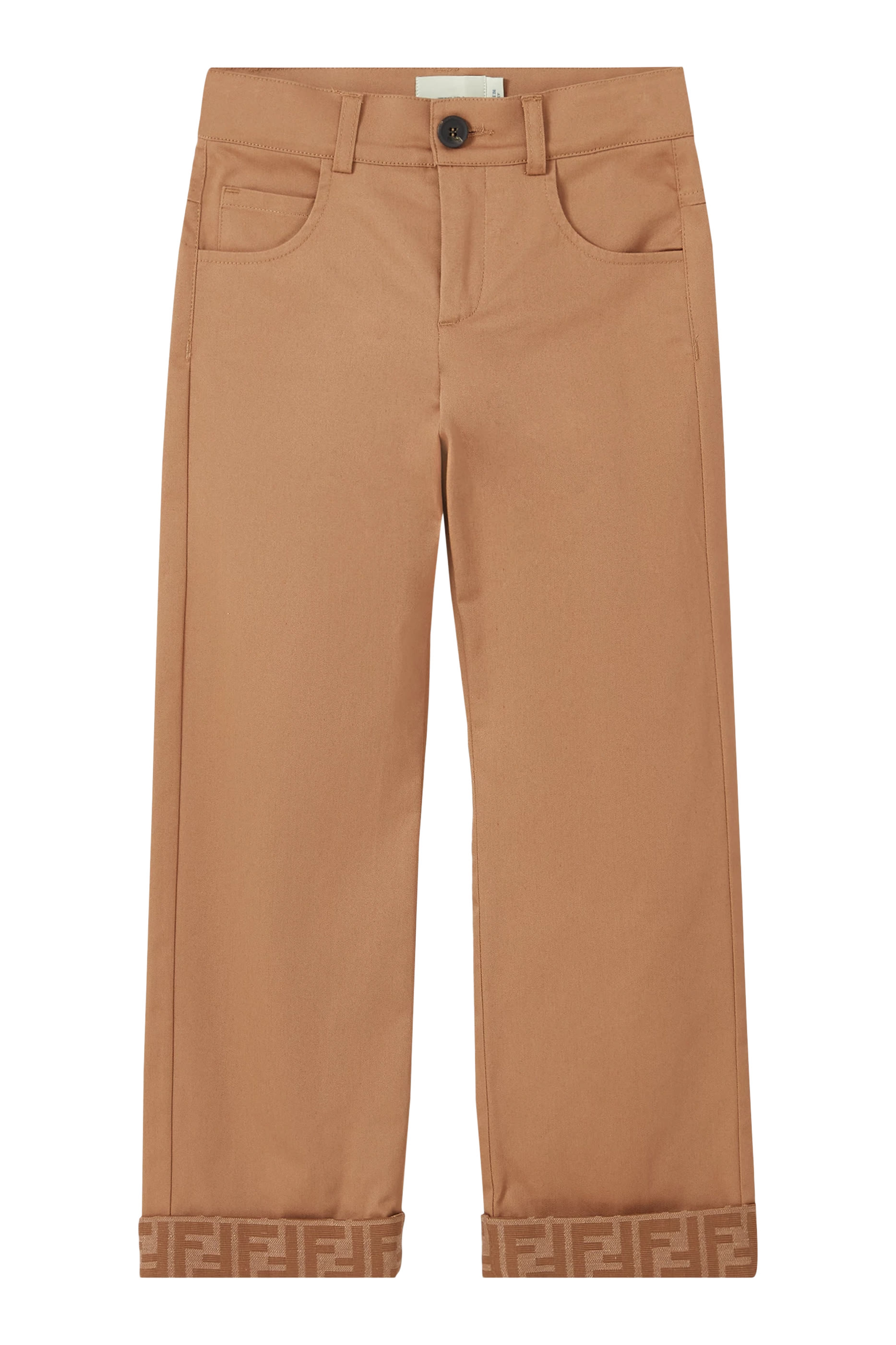 بنطال بقصة ساق مستقيمة وشعار الماركة للأطفال