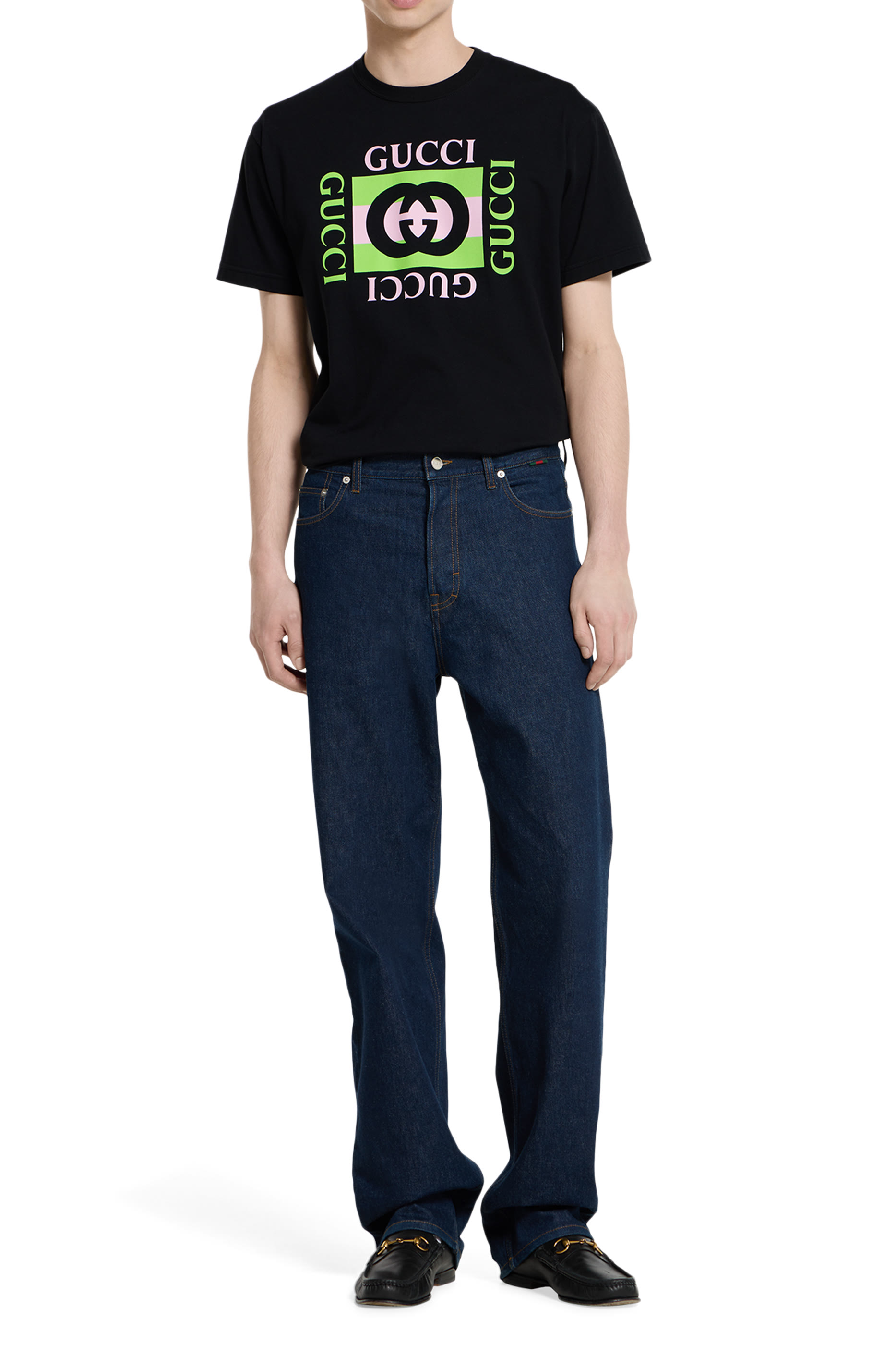 تيشيرت بنقشة شعار الماركة قطن جيرسيه