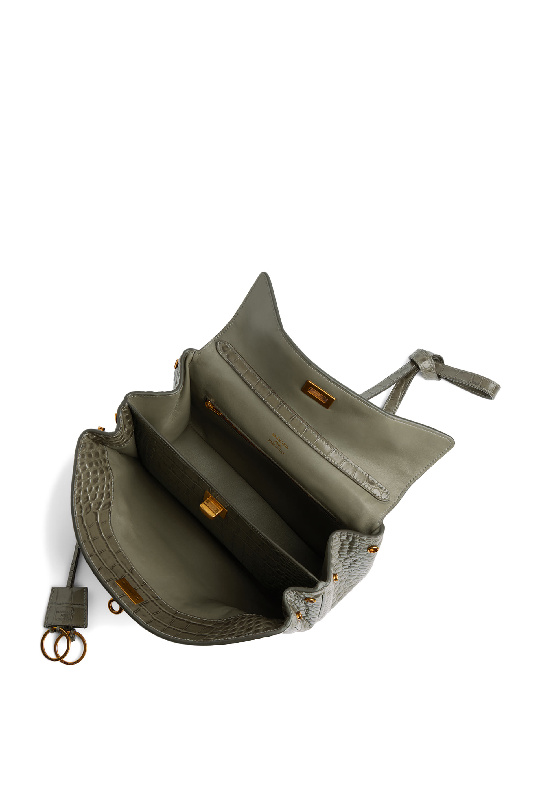 حقيبة يد روديو صغيرة بنقشة جلد التمساح