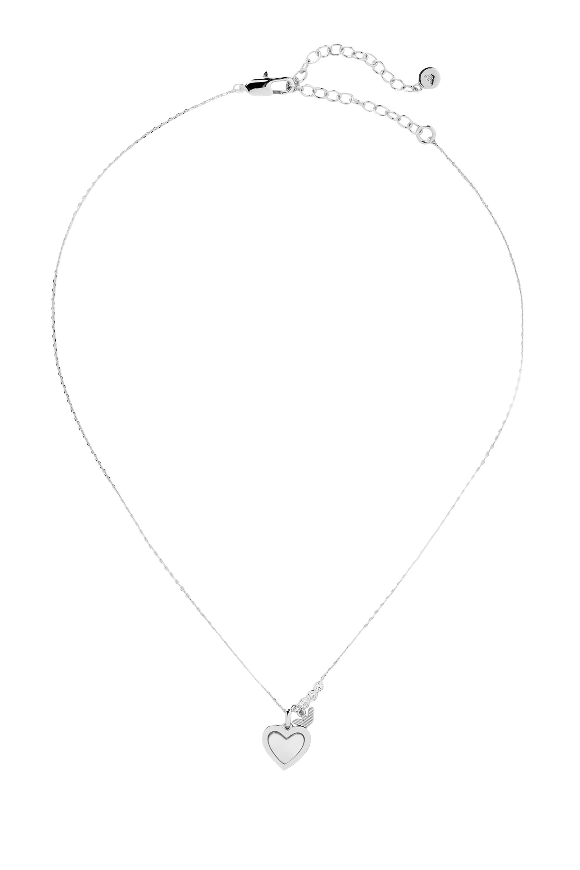 طقم قلادة بدلايات نحاس مطلي بالفضة