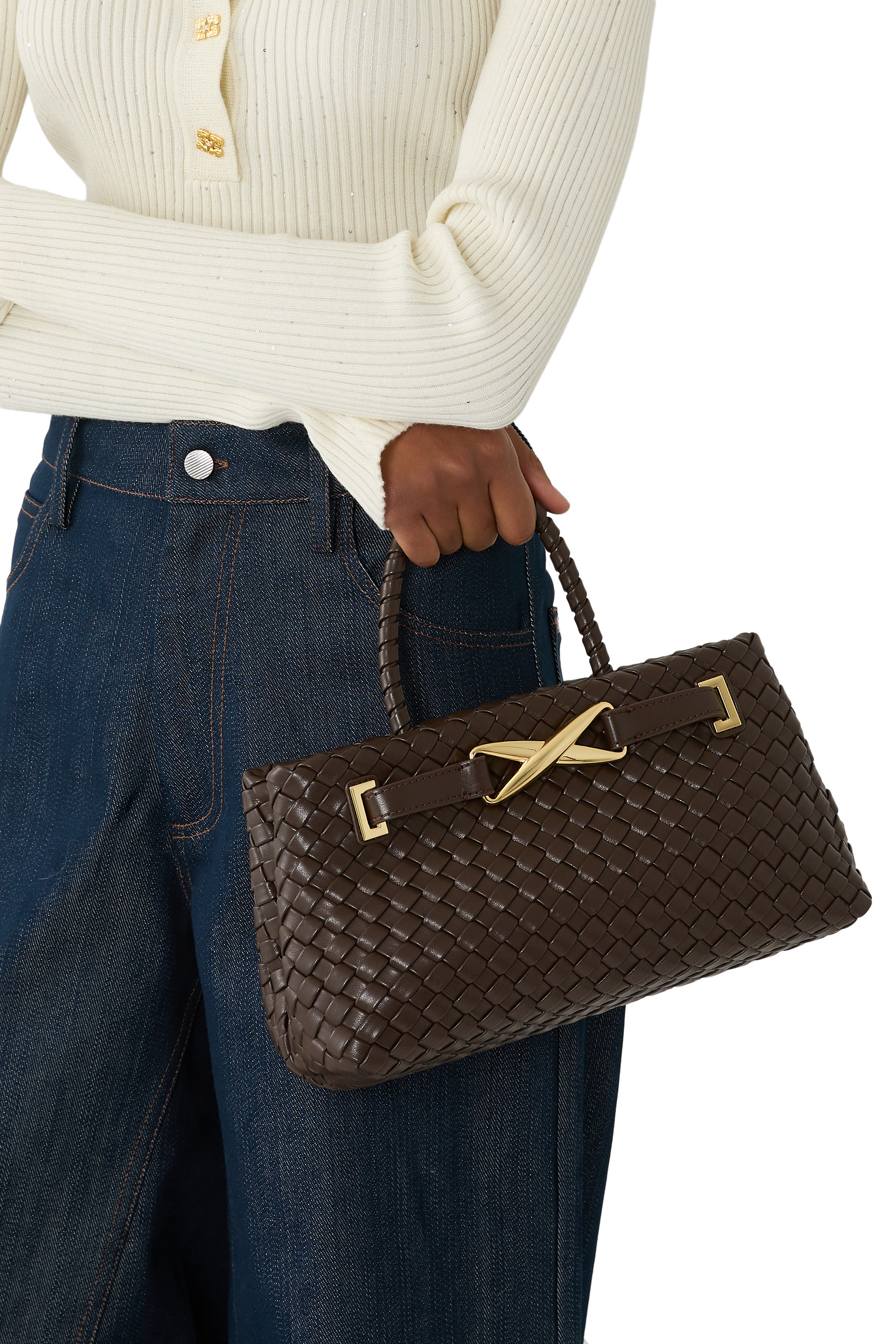 حقيبة يد إلورا بتصميم مجدول