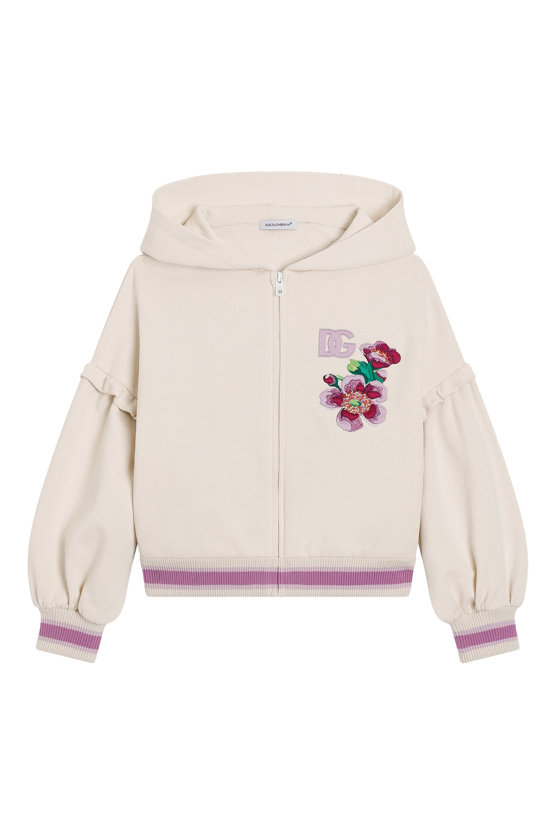 Kids DG Logo Floral-Print Hoodie