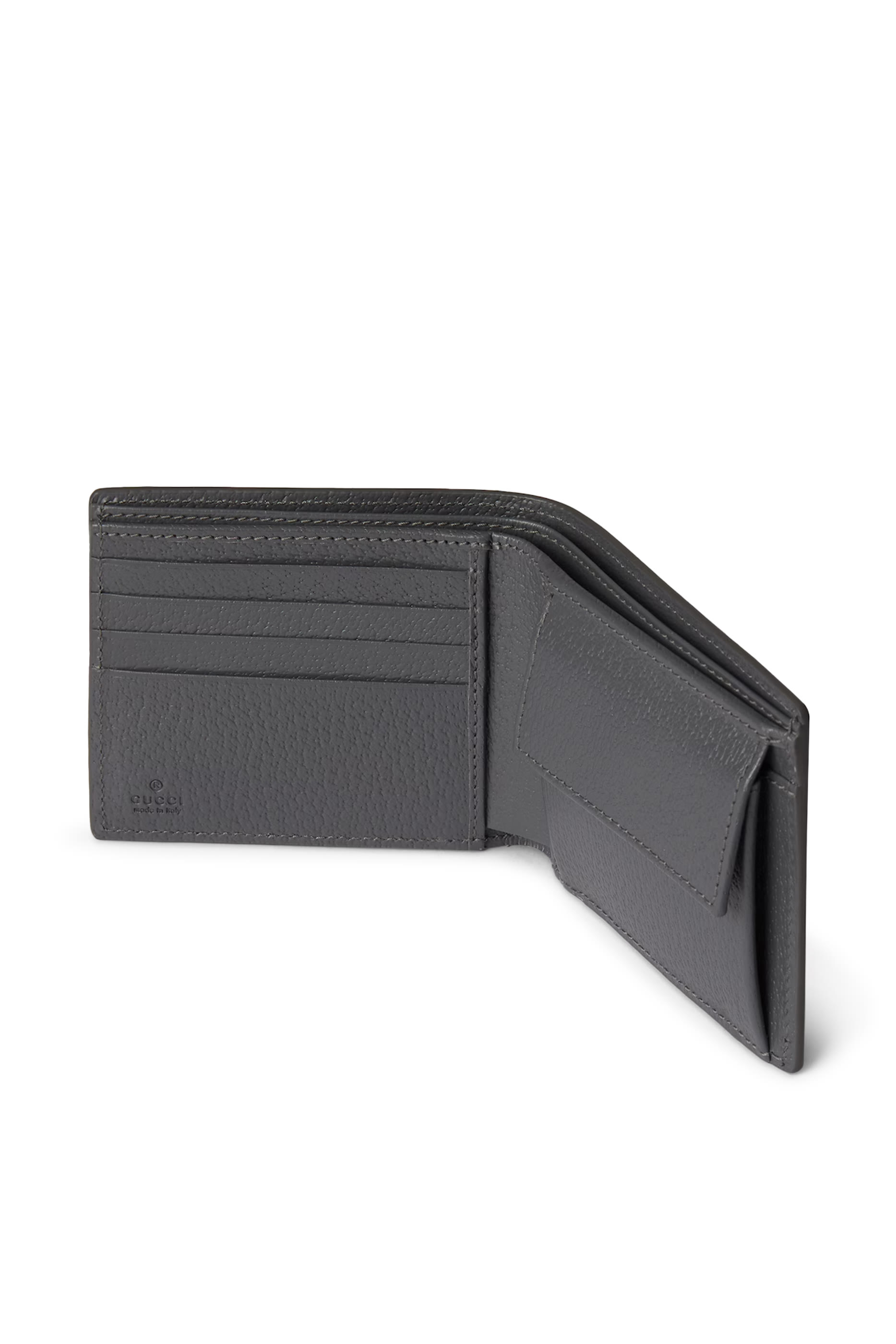 محفظة للنقود المعدنية بنقشة شعار حرفي الماركة