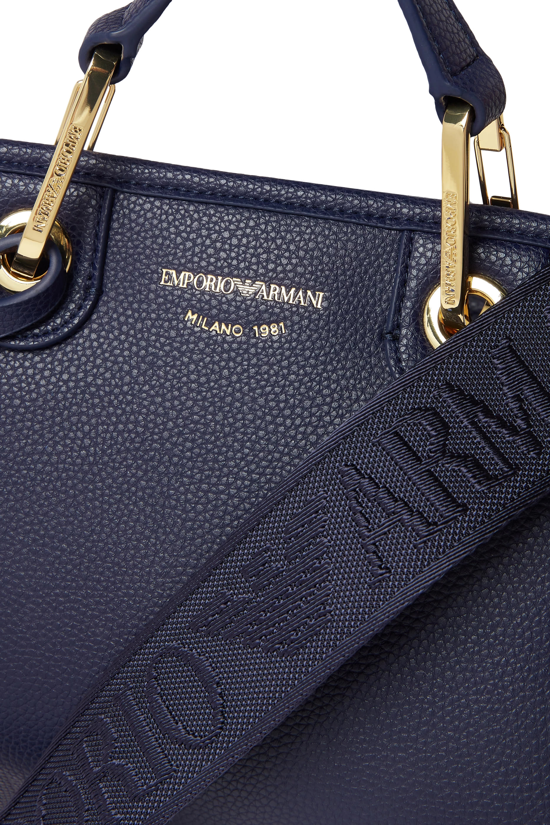 حقيبة يد صغيرة بنقشة شعار الماركة