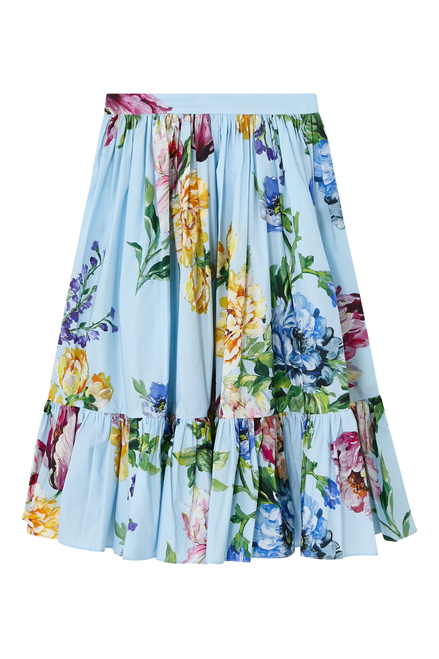 تنورة بطبعة أزهار بوبلين للأطفال