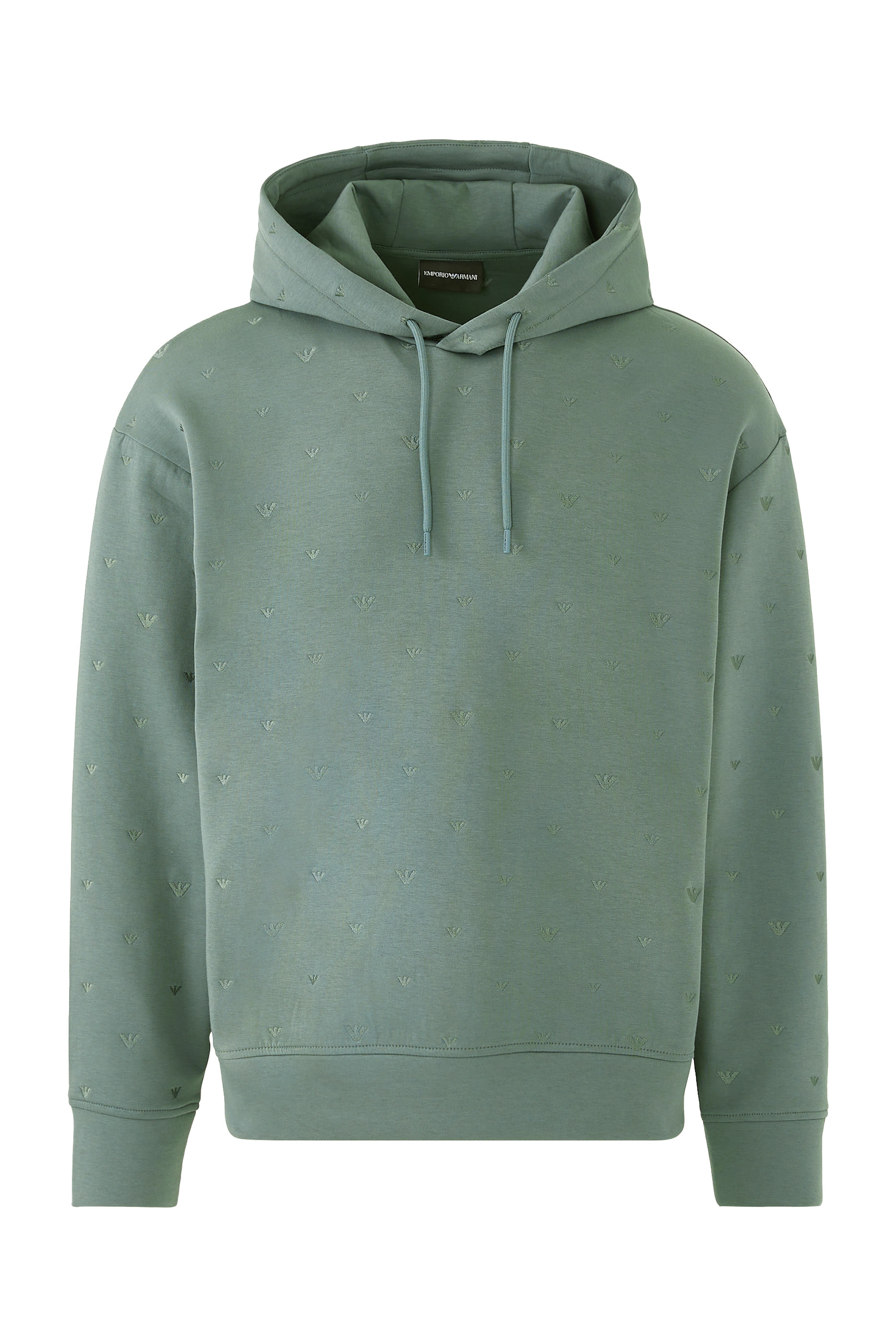 سويت شيرت بغطاء رأس ونقشة شعار الماركة