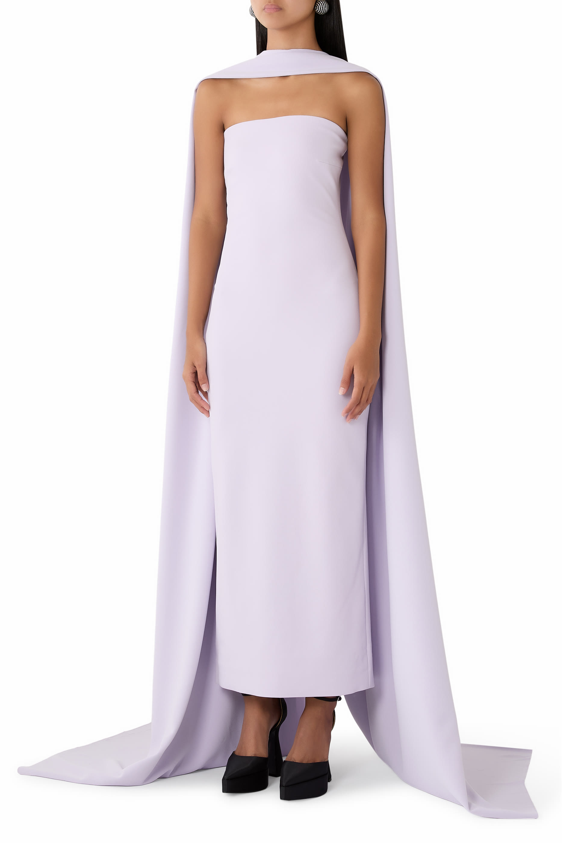 فستان مارتين بطول فوق الكاحل بوشاح